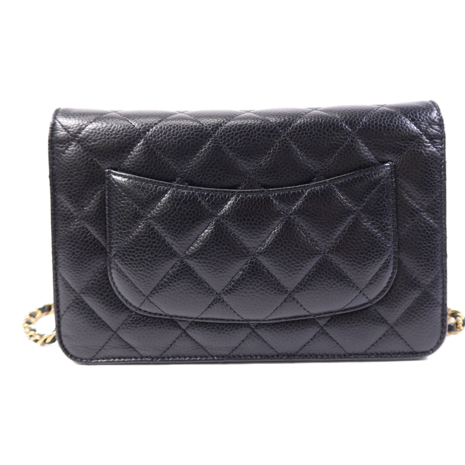 CHANEL 牛皮皮革Wallet On Chain金扣肩背袋