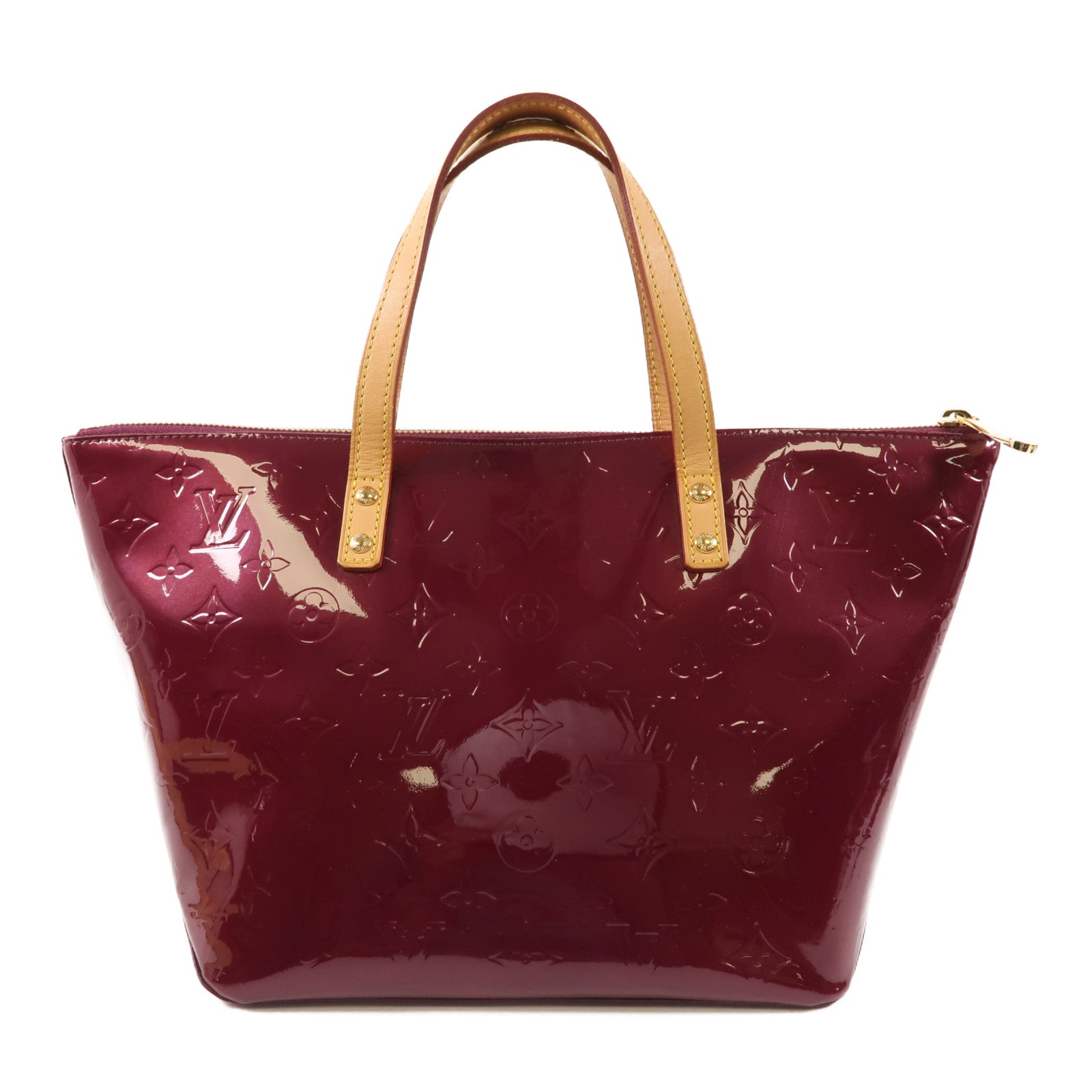 LOUIS VUITTON Vernis Bellevue PM金扣手挽袋