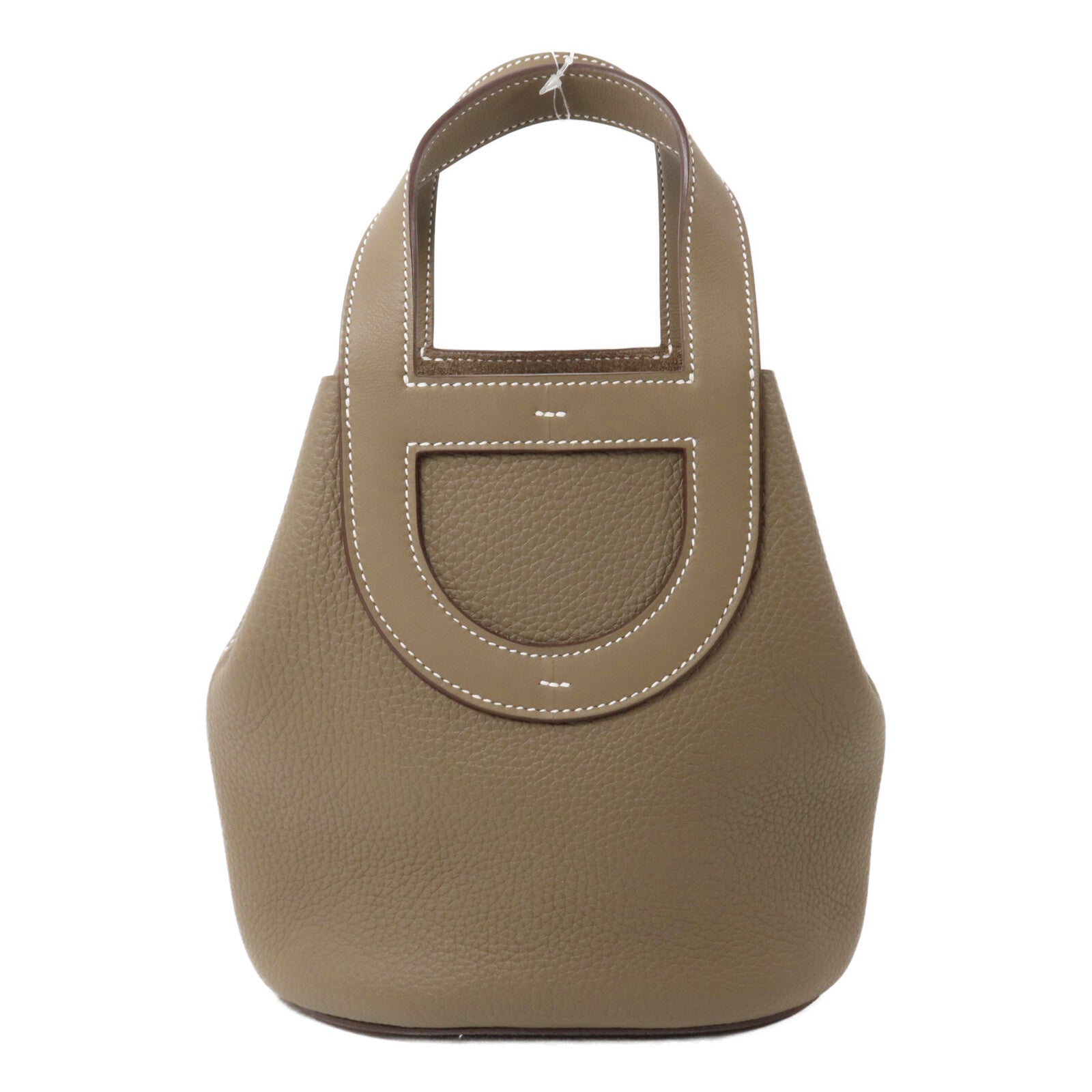 HERMES Clemence皮革In The Loop 18手挽袋Etoupe