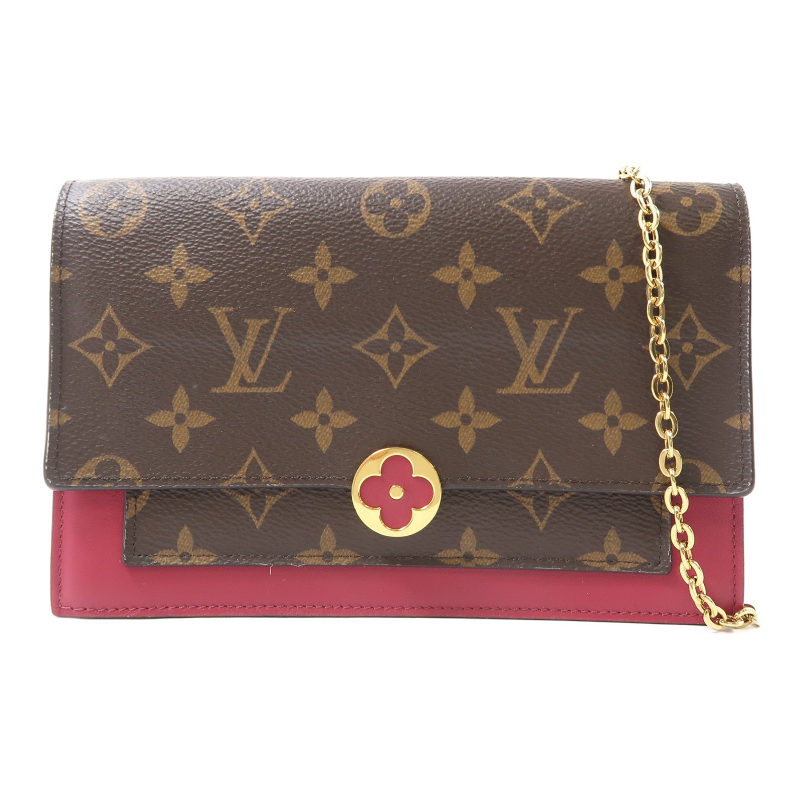 LOUIS VUITTON LV GHW Portefeuille Flore Chain Shoulder Bag M69578 Monogram Brown