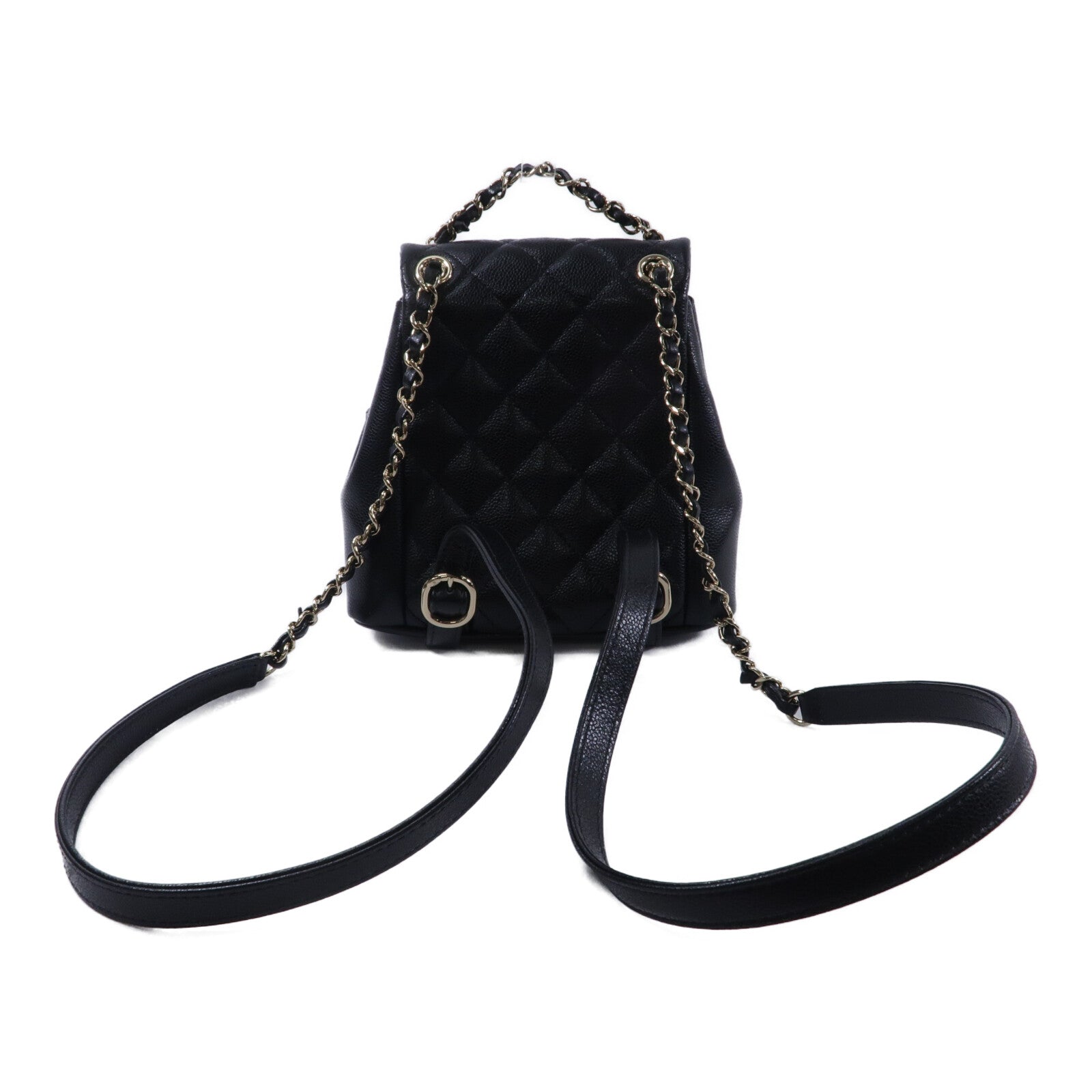 CHANEL 牛皮皮革Duma鏈帶背包
