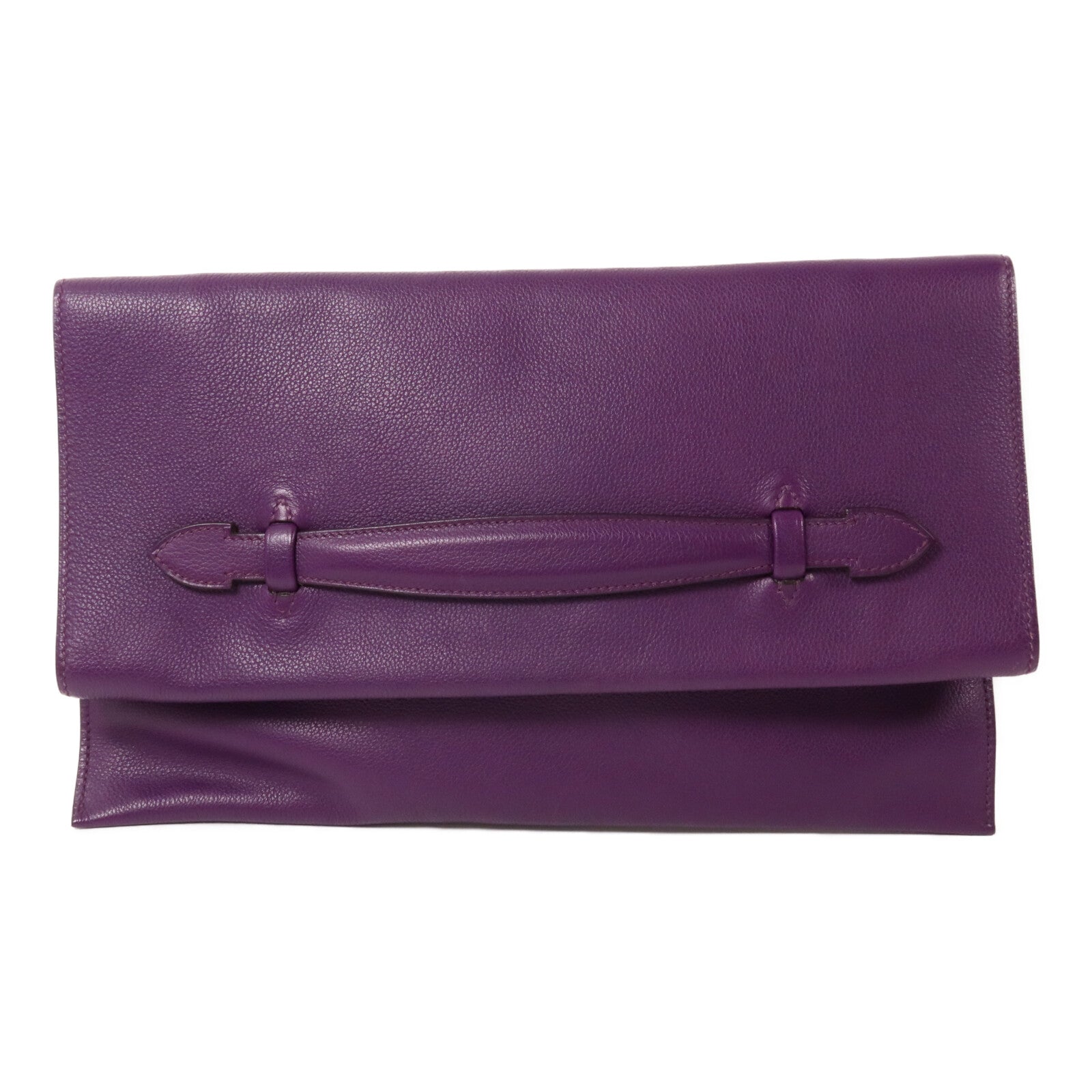 HERMES Evercolor皮革Plitplat Clutch手拿包Anemone