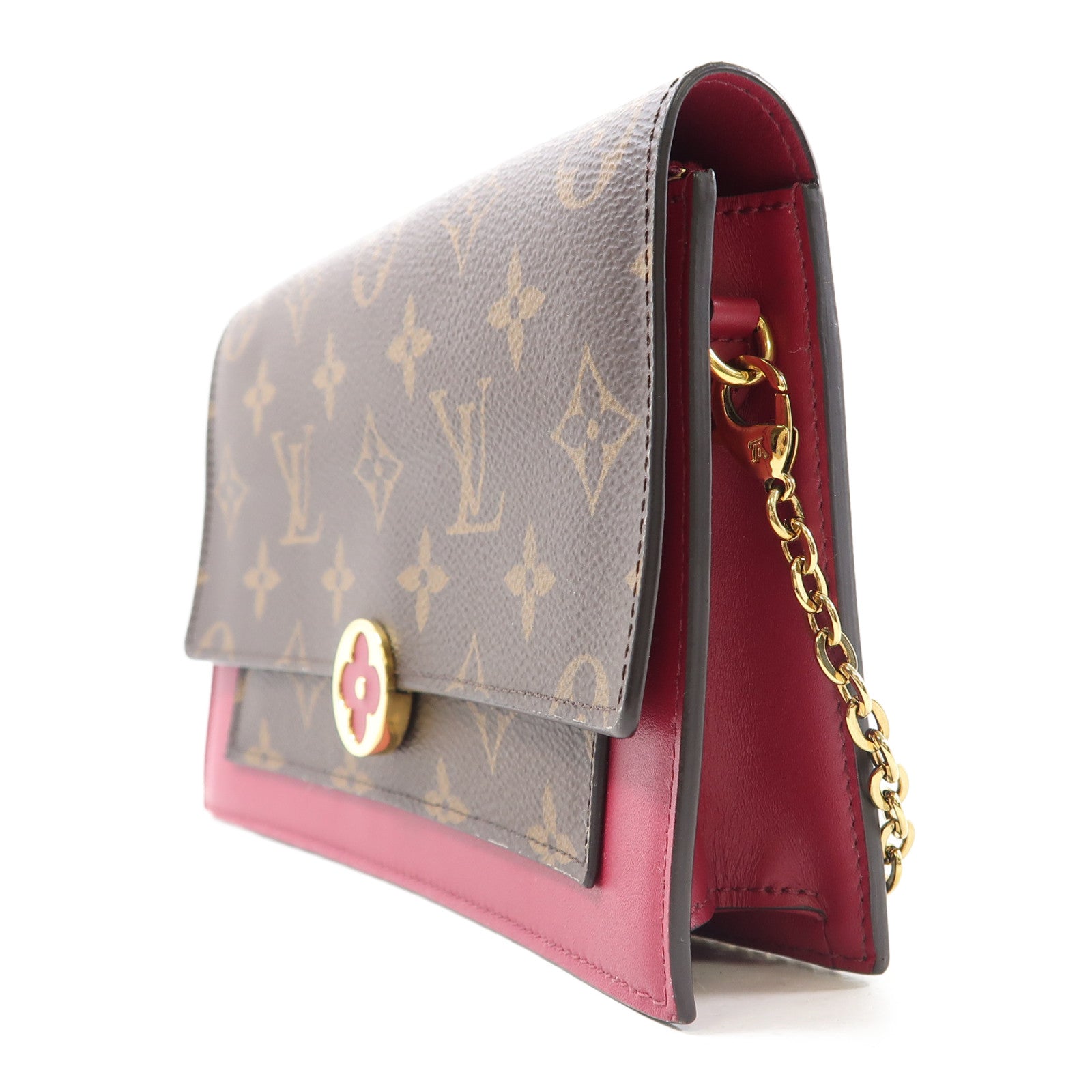LOUIS VUITTON LV GHW Portefeuille Flore Chain Shoulder Bag M69578 Monogram Brown