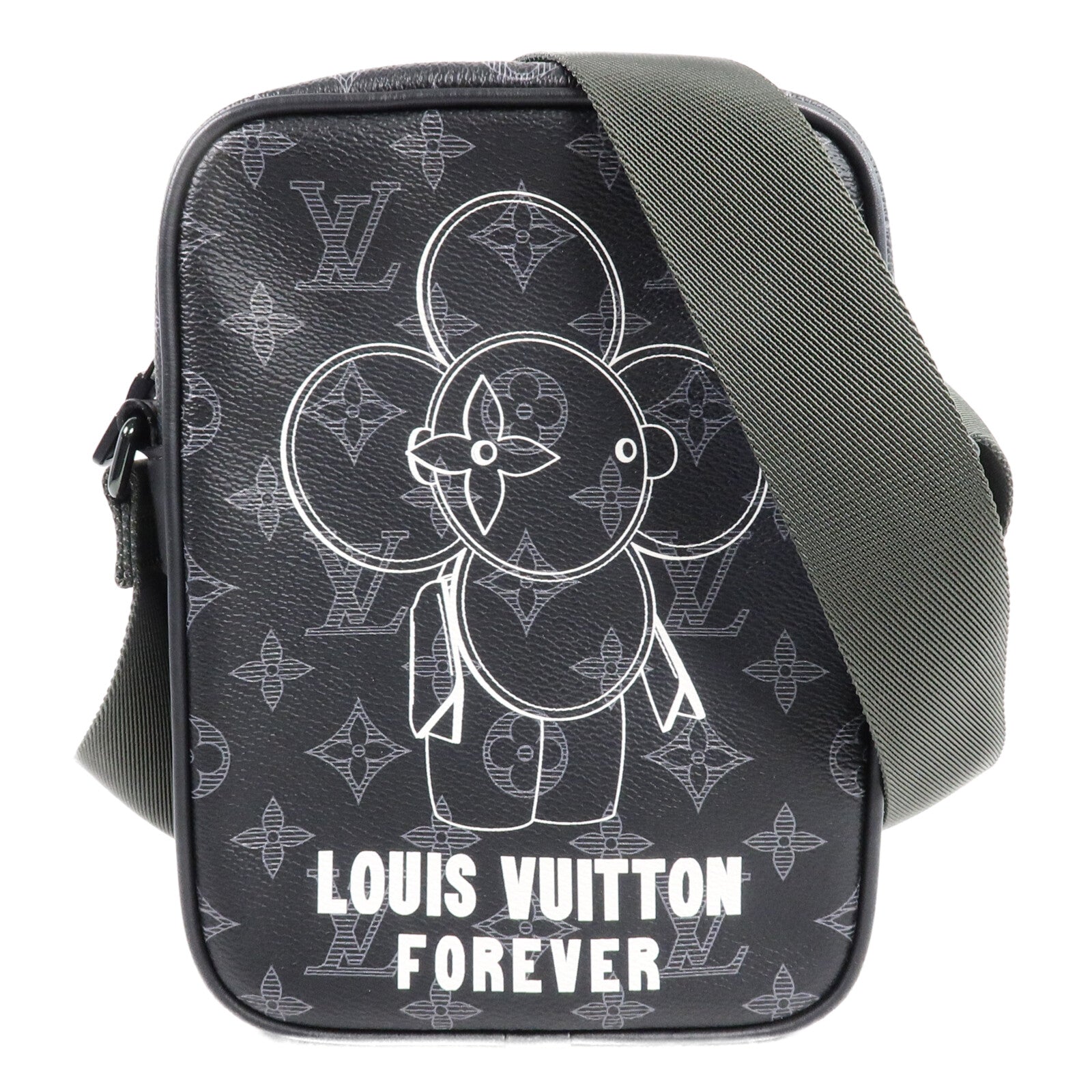 LOUIS VUITTON Monogram Eclipse Vivienne Danube PM肩背袋