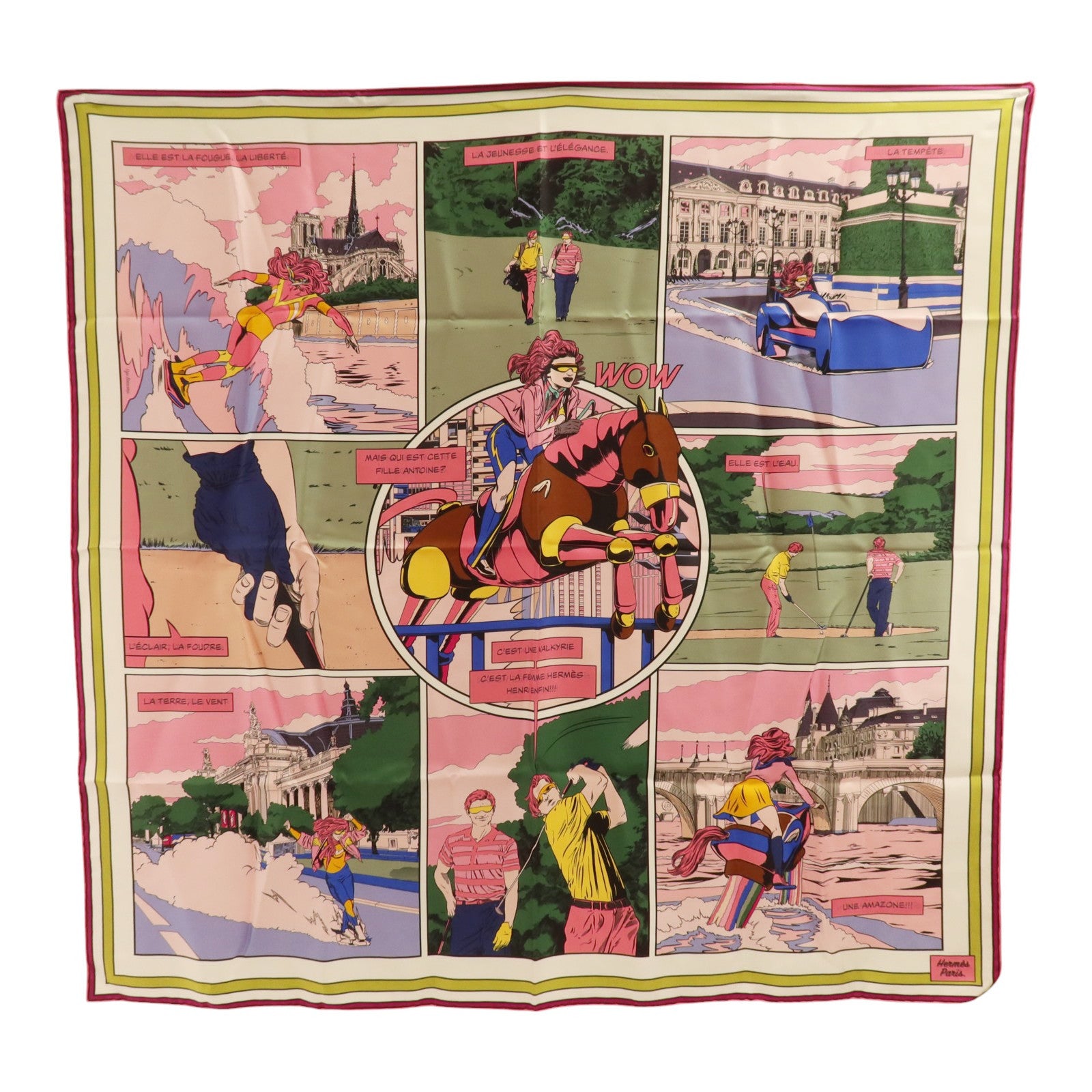 HERMES 絲質Scarf 90x90cm絲巾
