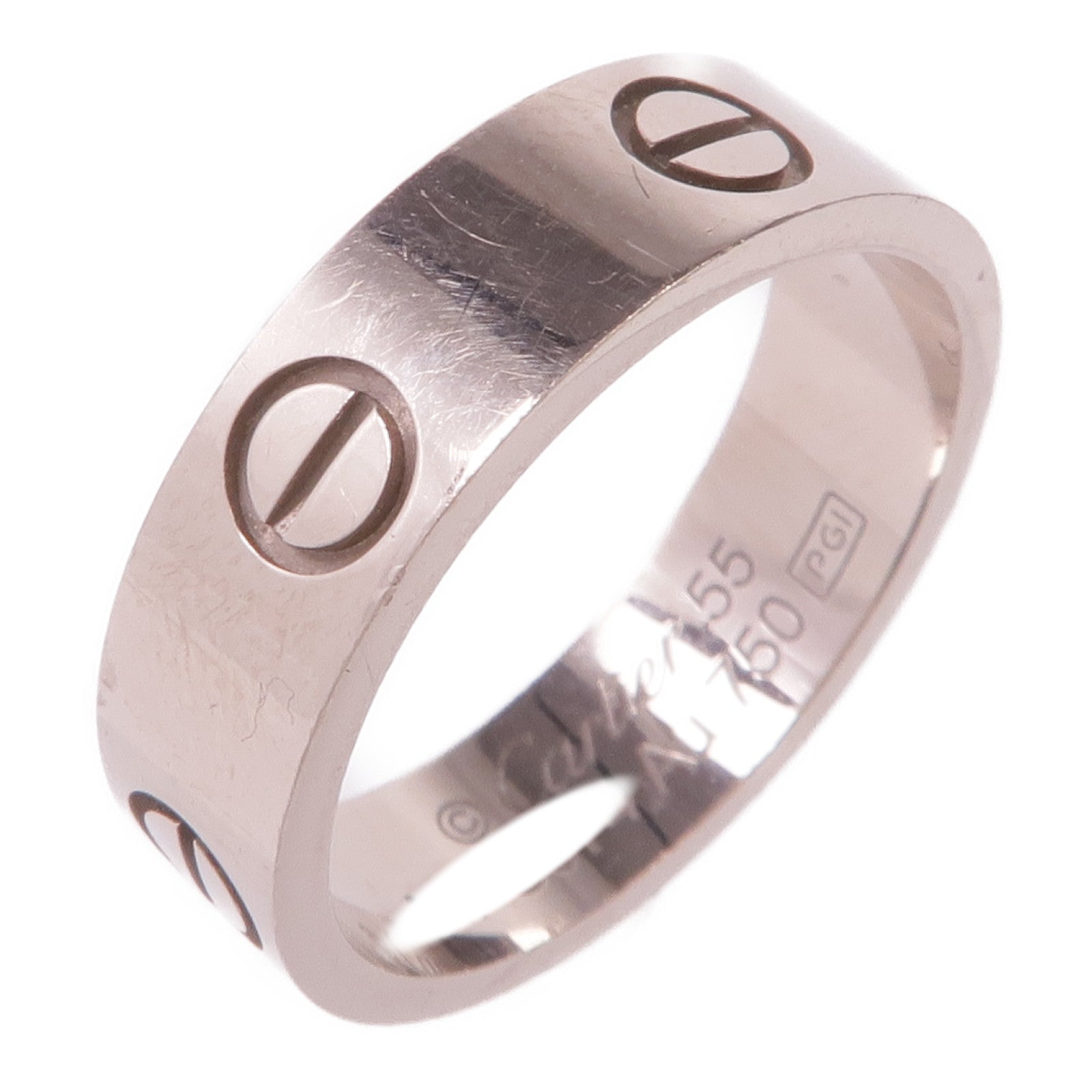 CARTIER 18K白金Love Ring戒指Cartier#55/US#7.25