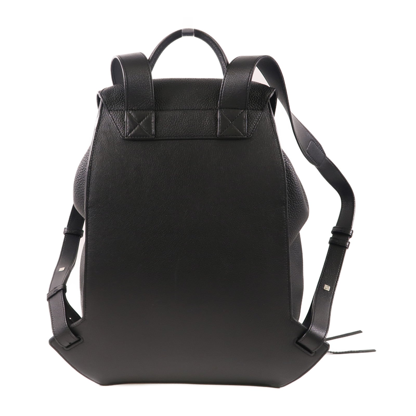 LOEWE 牛皮皮革Backpack銀扣背包