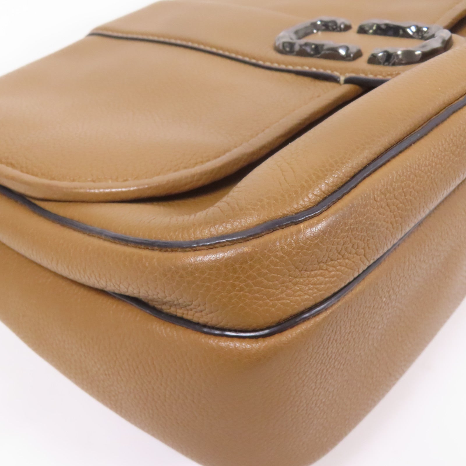 MARC JACOBS 牛皮皮革Shoulder Bag銀扣肩背袋