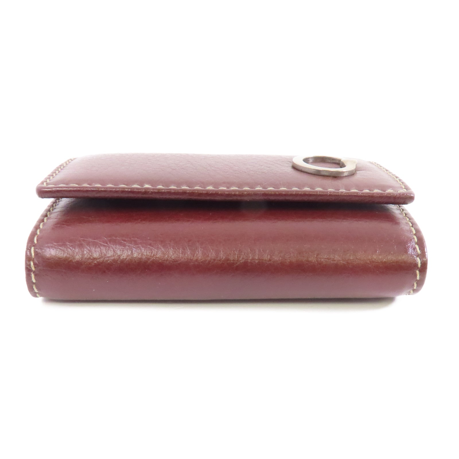 GUCCI (PRICE DOWN) GG SHW Key Case Holder 212177 Calfskin Leather Bordeaux Color