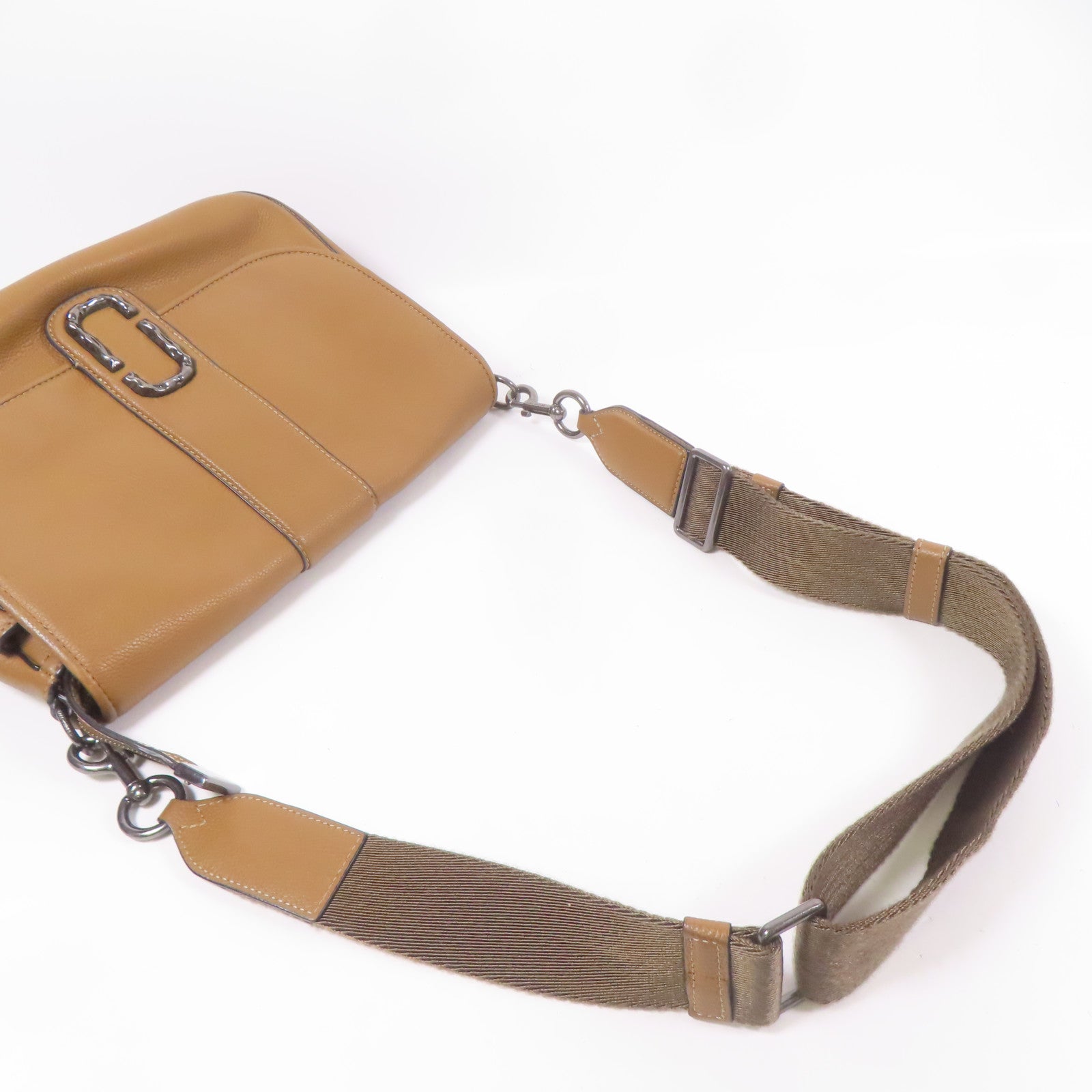 MARC JACOBS 牛皮皮革Shoulder Bag銀扣肩背袋