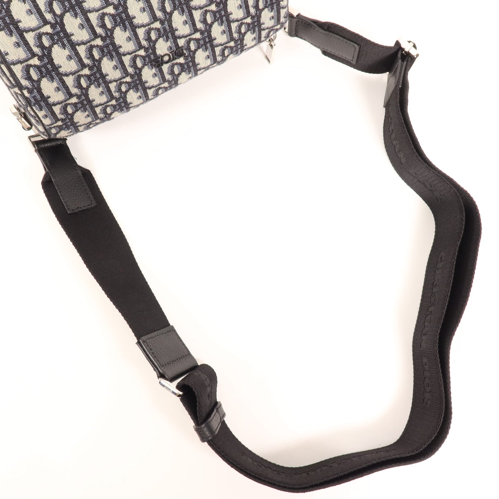 Dior 帆布Shoulder Bag銀扣肩背袋