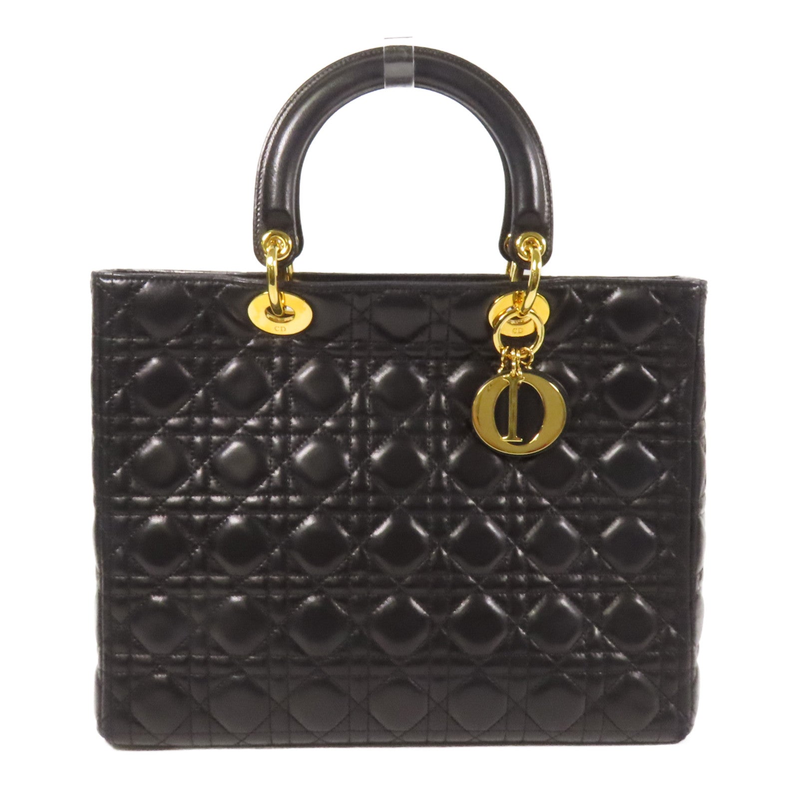 Dior 羊皮皮革Lady Dior Large金扣手挽袋