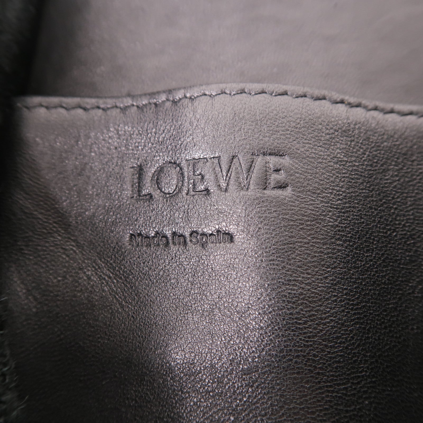 LOEWE SHW Backpack Calfskin Leather Black