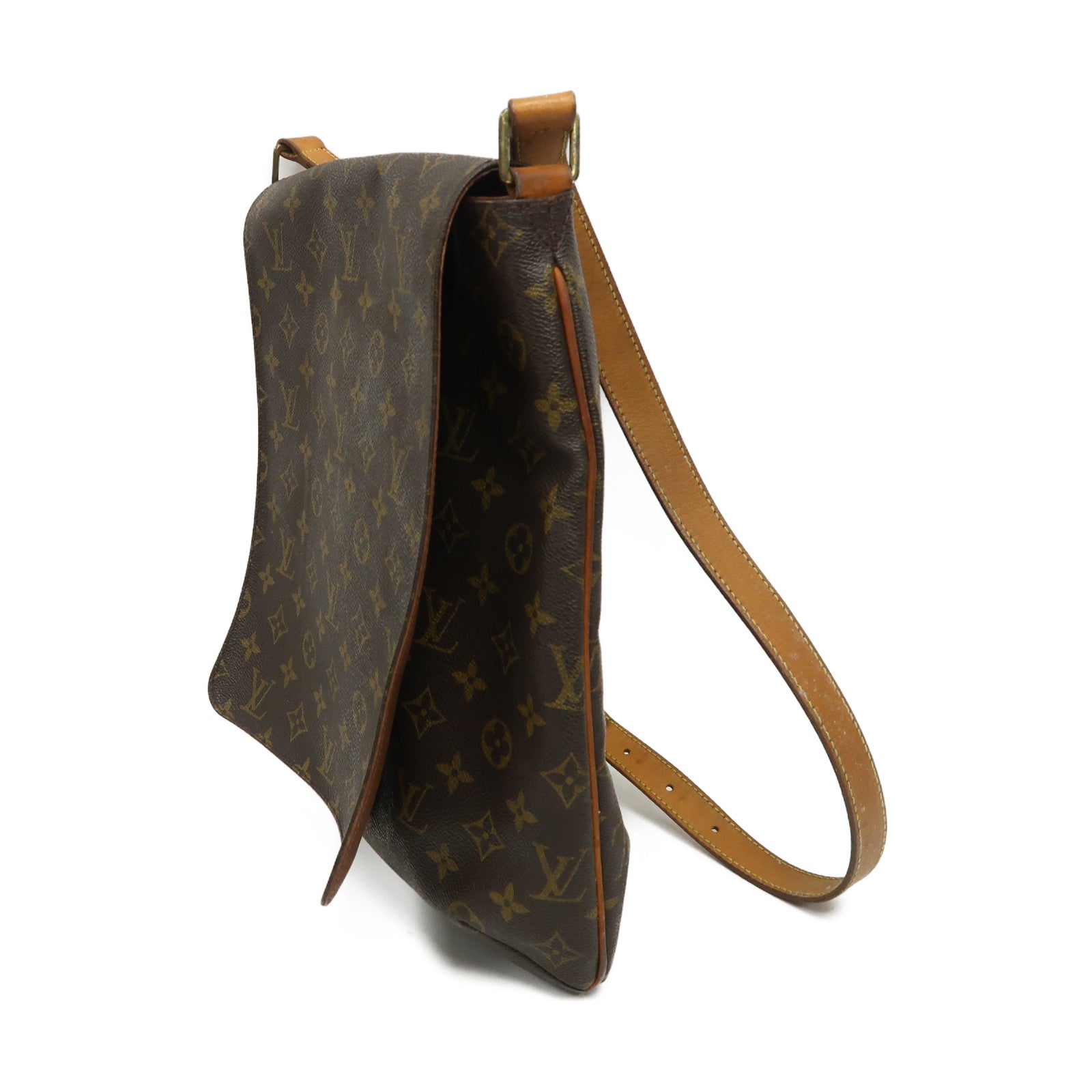 LOUIS VUITTON 【激減優惠】Monogram Musette Salsa GM金扣肩背袋啡色