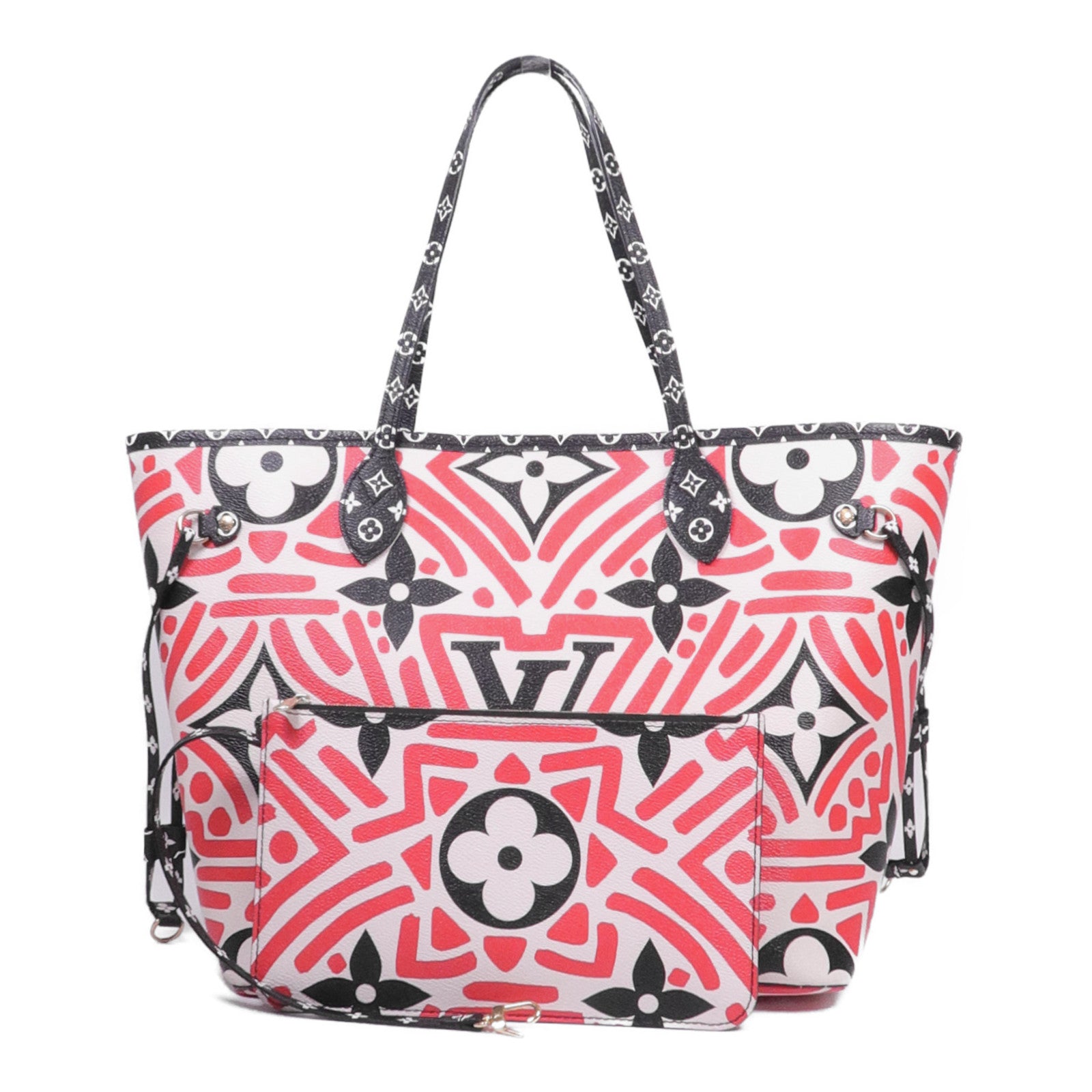 LOUIS VUITTON Monogram Giant Crafty Neverfull MM金扣手挽袋