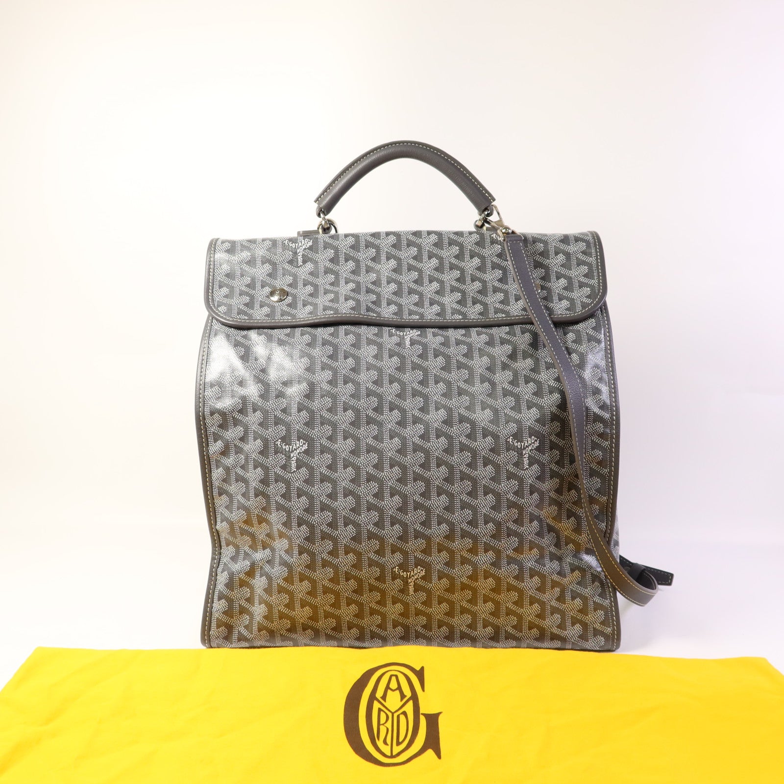 GOYARD 塗層帆布Saint Leger銀扣背包