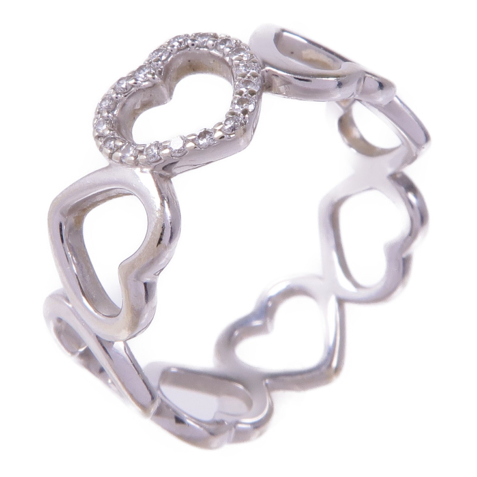 TIFFANY&CO 18K白金Diamond Ring鑽石戒指US#6