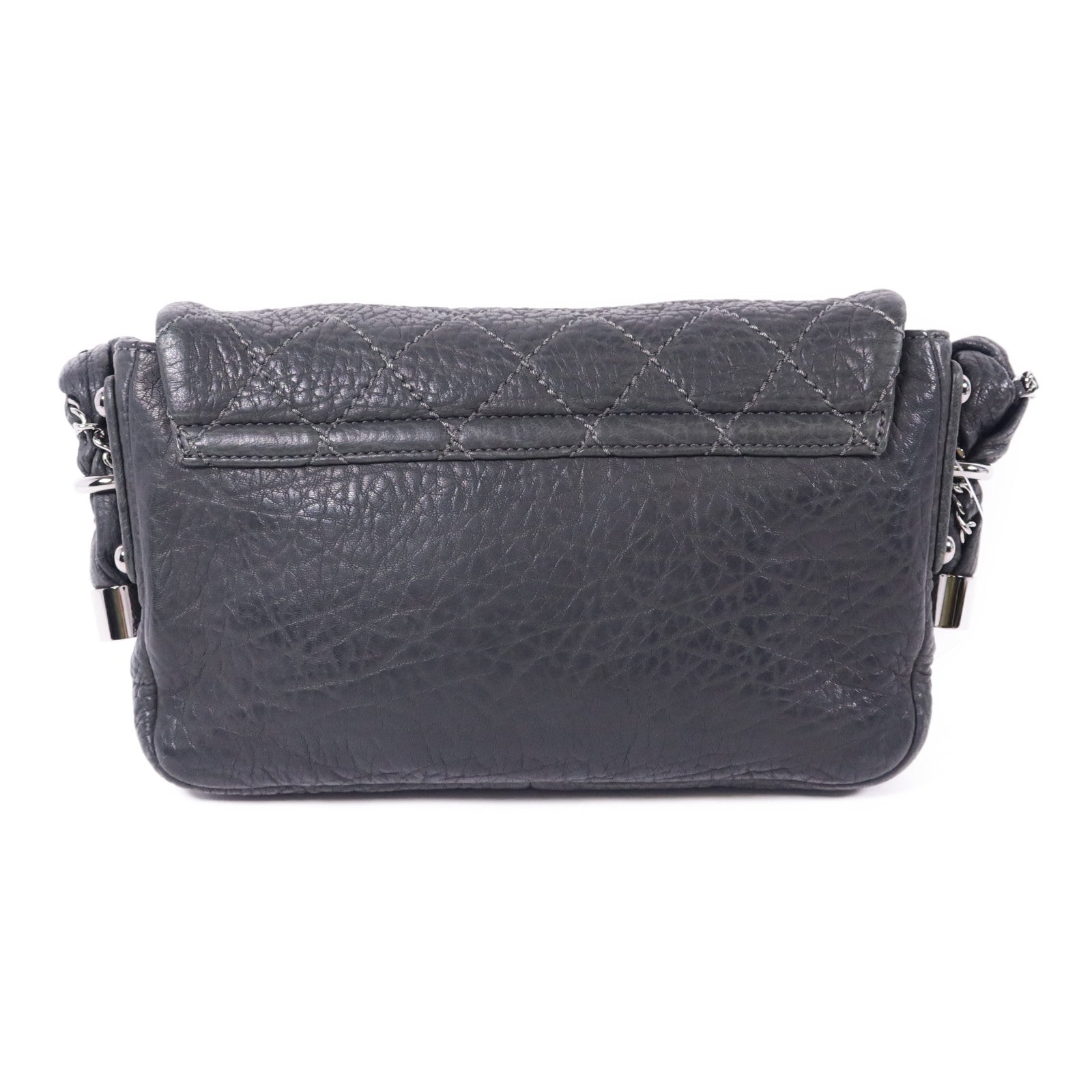 CHANEL 牛皮皮革Co Co Mark Bag銀扣肩背袋