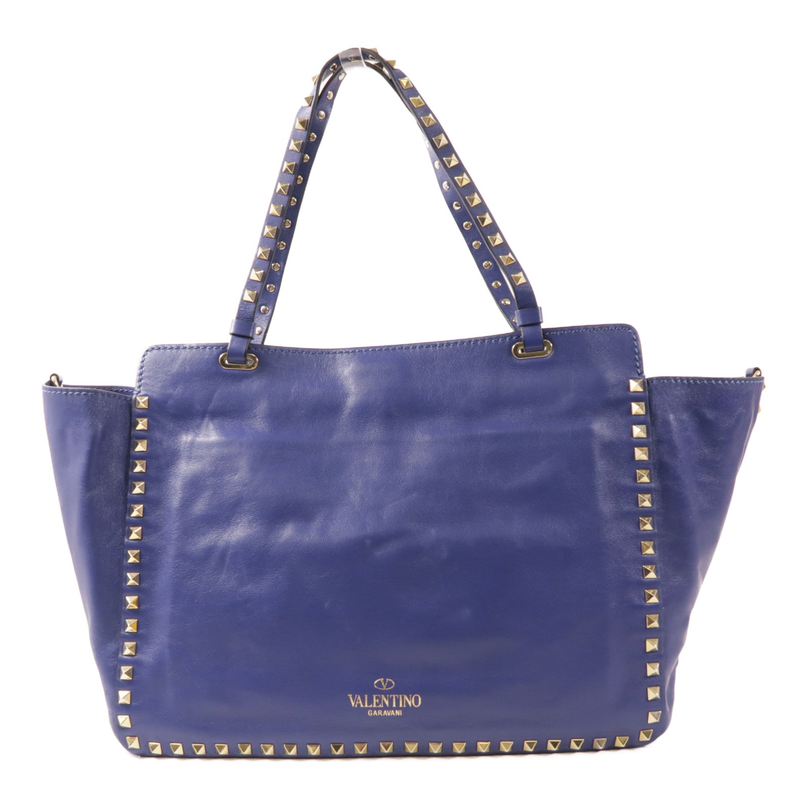 Valentino 【激減優惠】牛皮皮革Tote Bag金扣肩背袋