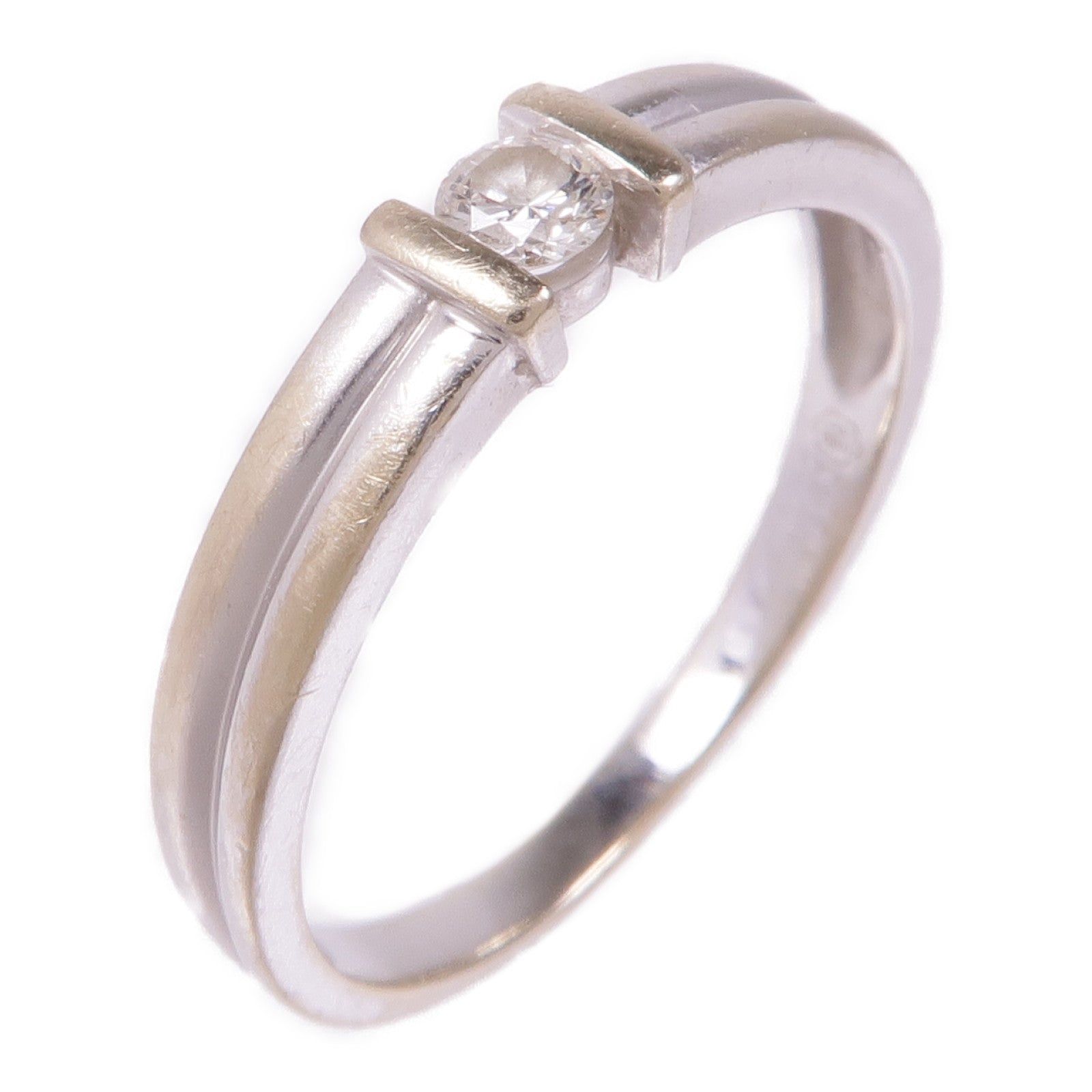 JEWELRY Diamond Ring 18K White Gold US#7