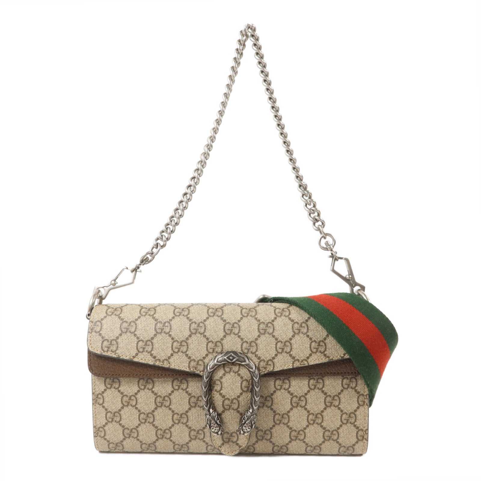 GUCCI 塗層帆布Dionysus Shoulder Bag鏈帶肩背袋