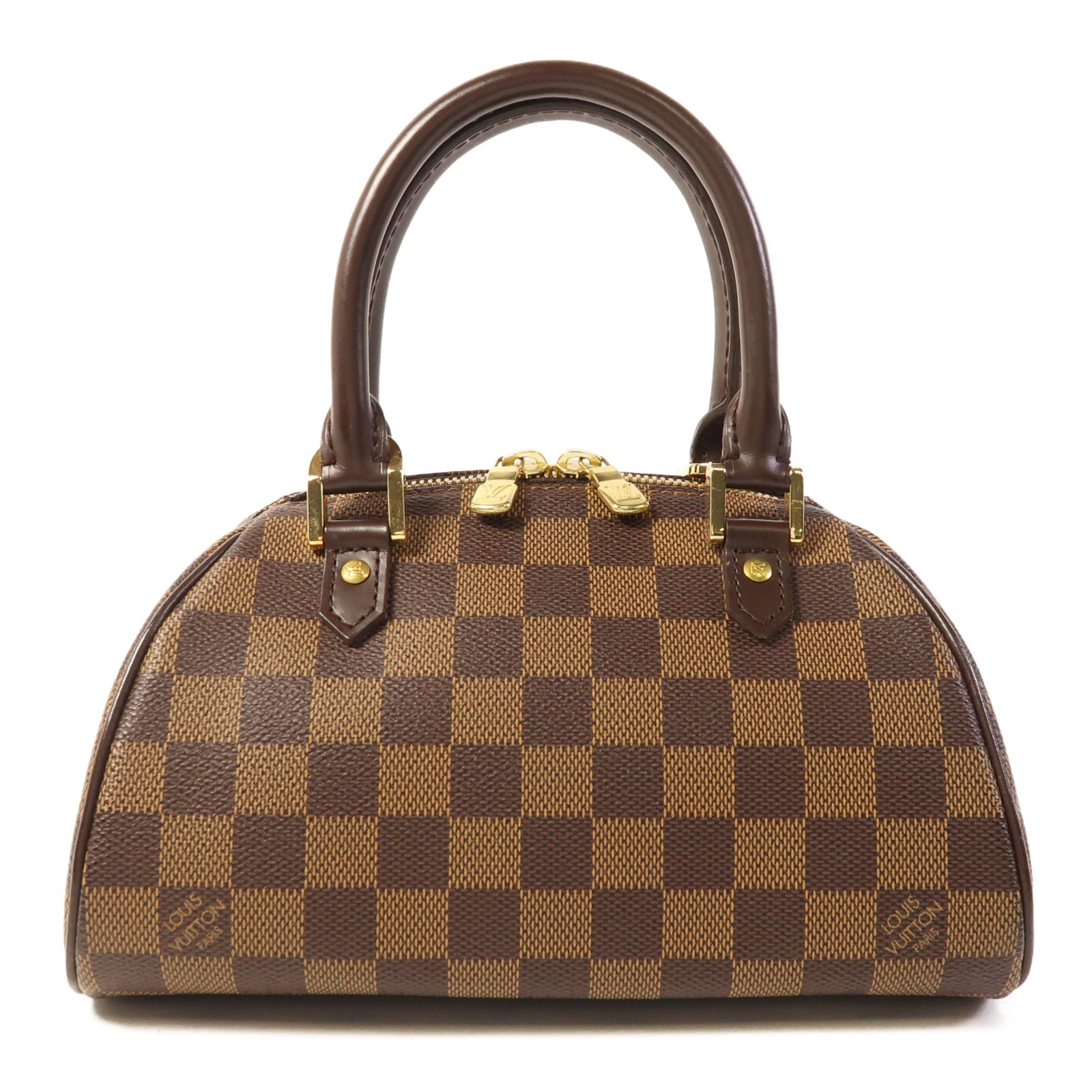 LOUIS VUITTON Damier Rivera Mini金扣手挽袋