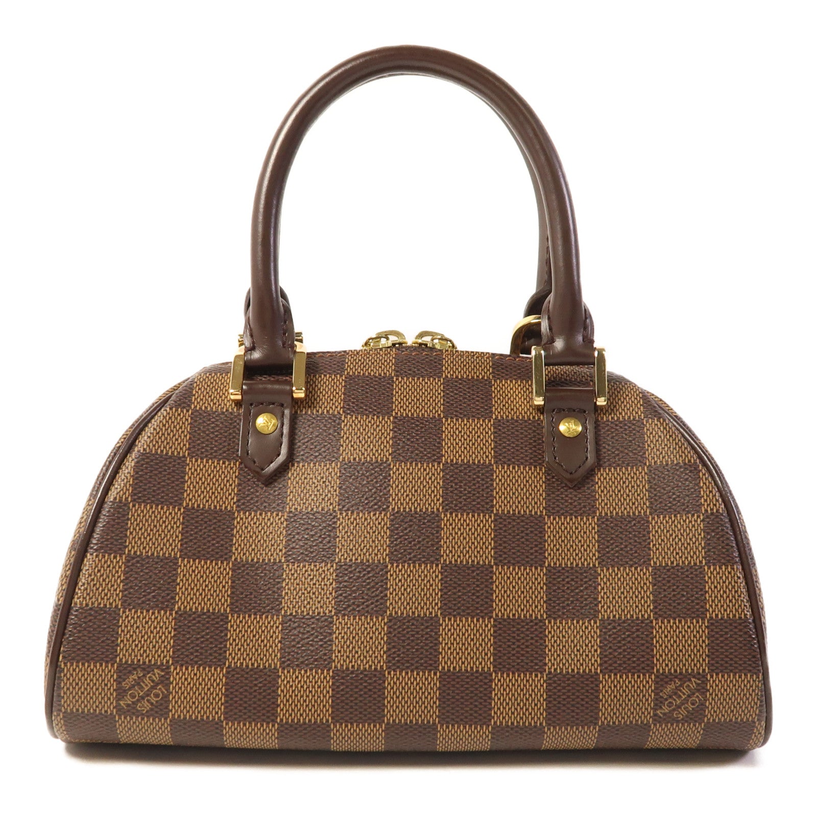 LOUIS VUITTON Damier Rivera Mini金扣手挽袋