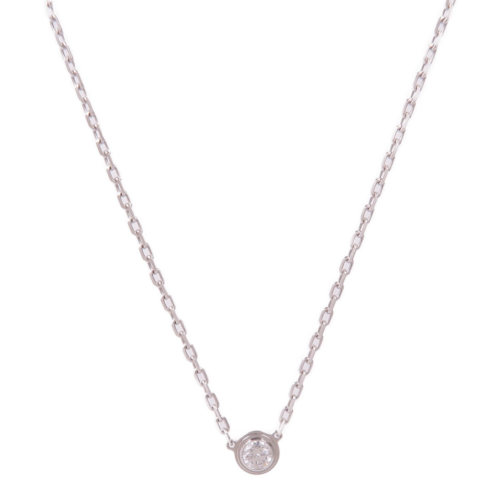 CARTIER 18K白金d'Amour Diamond Pendant鑽石項鍊