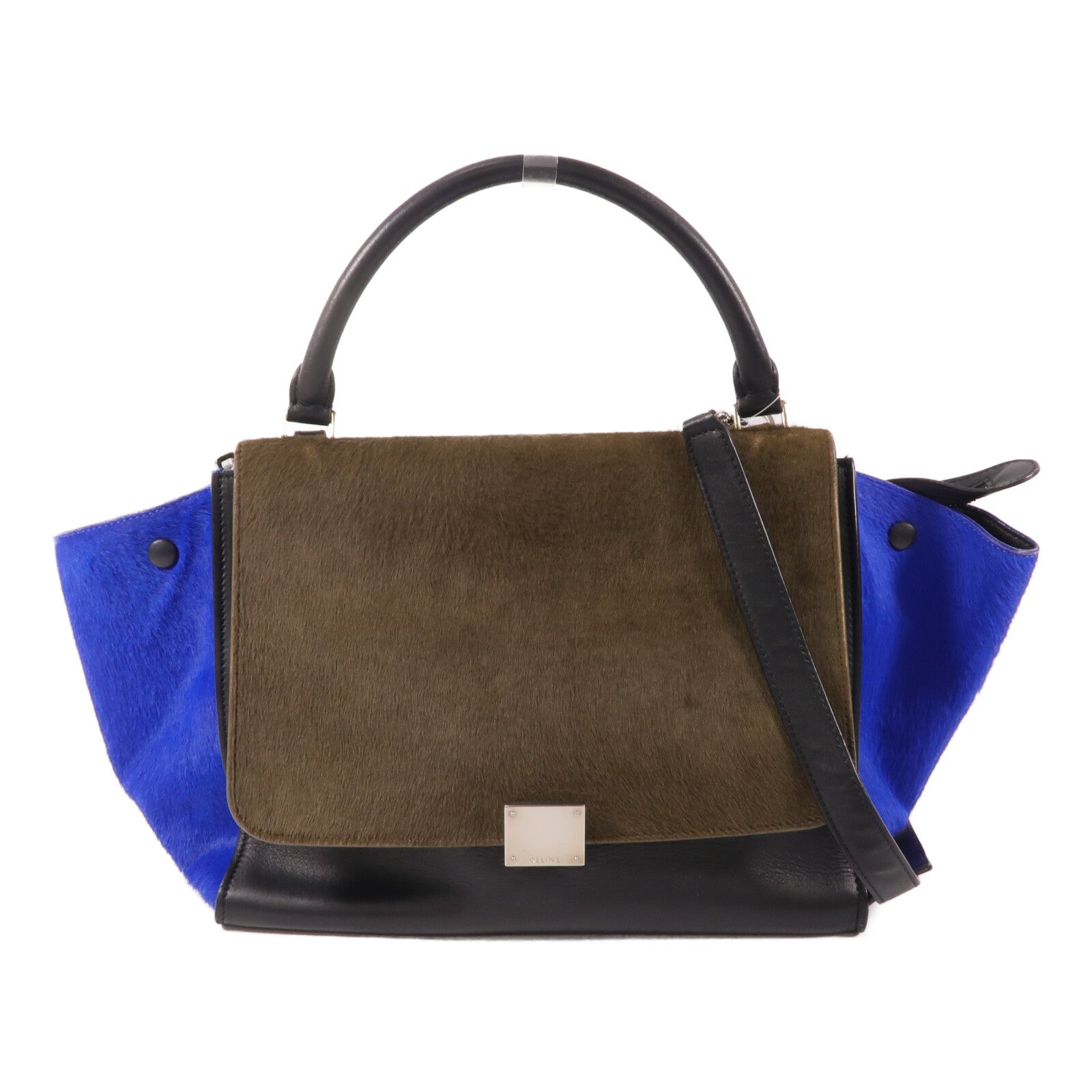 CELINE 馬毛/牛皮皮革Trapeze手挽肩背兩用袋– Brand Off Hong Kong 