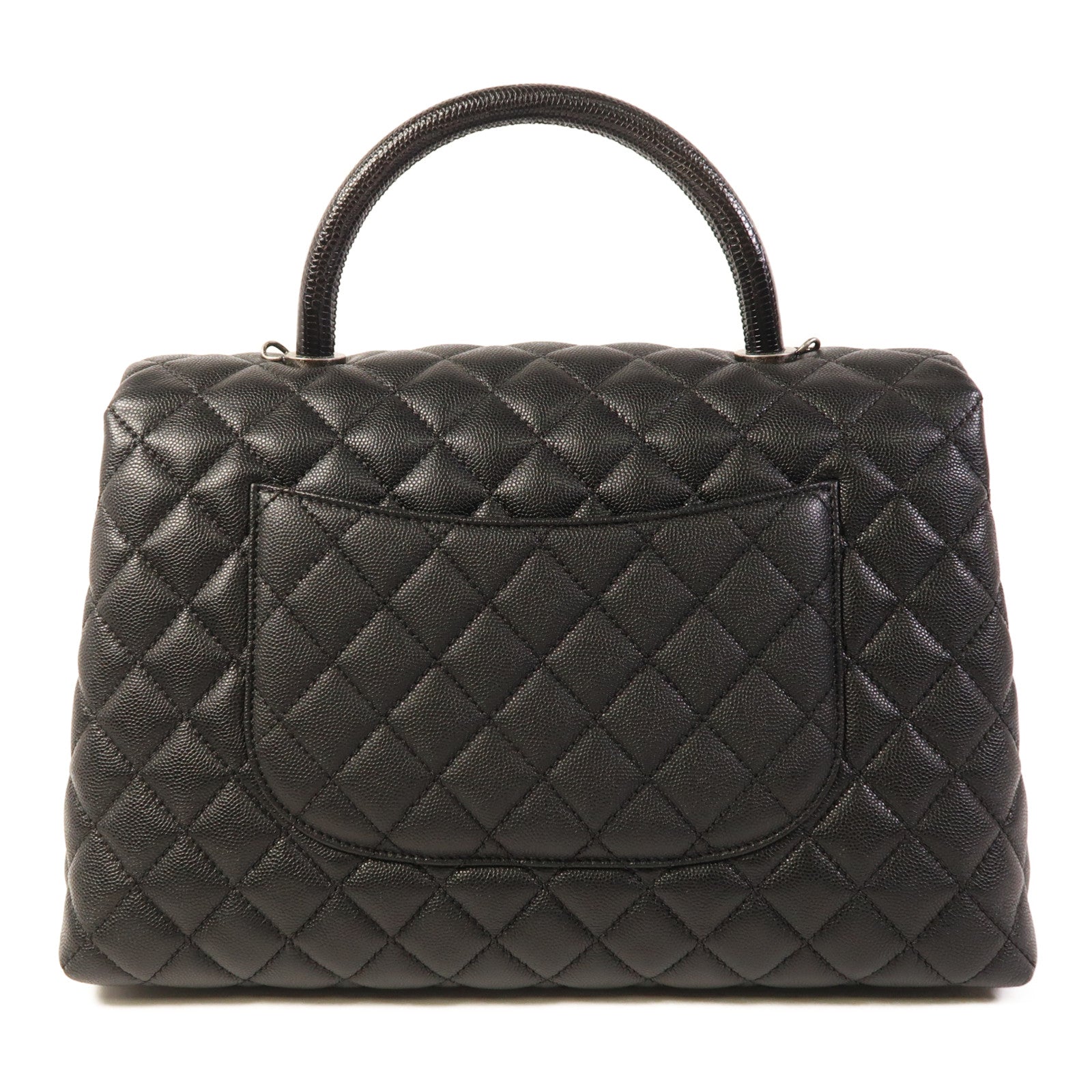 CHANEL 蜥蝪皮革/牛皮皮革Coco Handle手挽肩背兩用袋