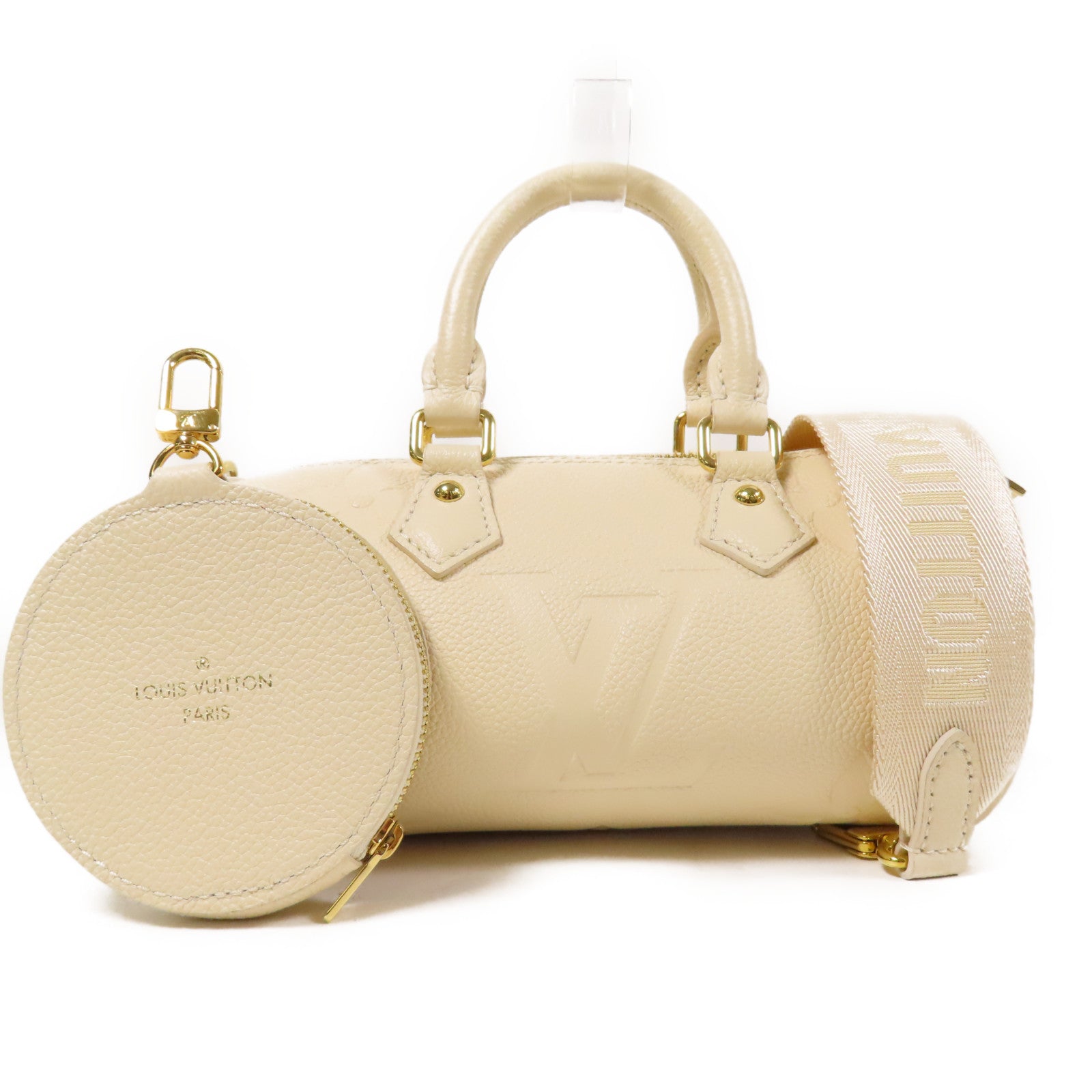 LOUIS VUITTON GHW Papillon BB 2way Shoulder Bag M45994 Monogram Empreinte Beige