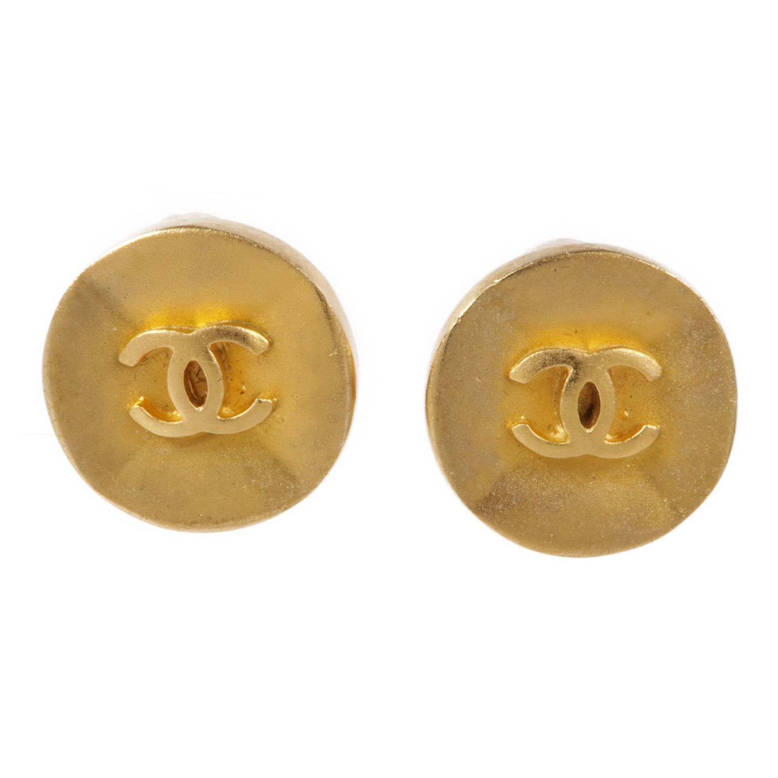 CHANEL CC Earrings Metal Gold