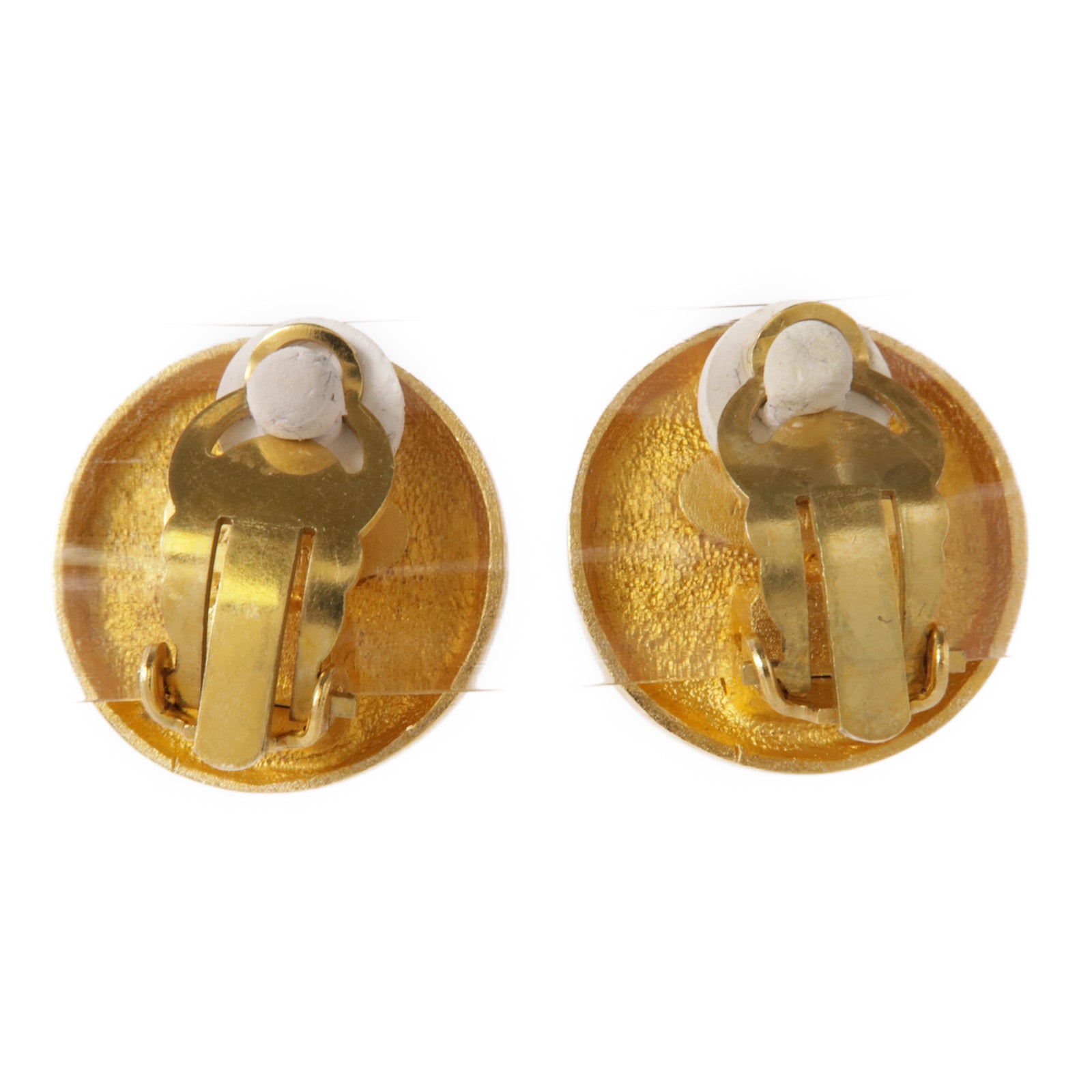CHANEL CC Earrings Metal Gold