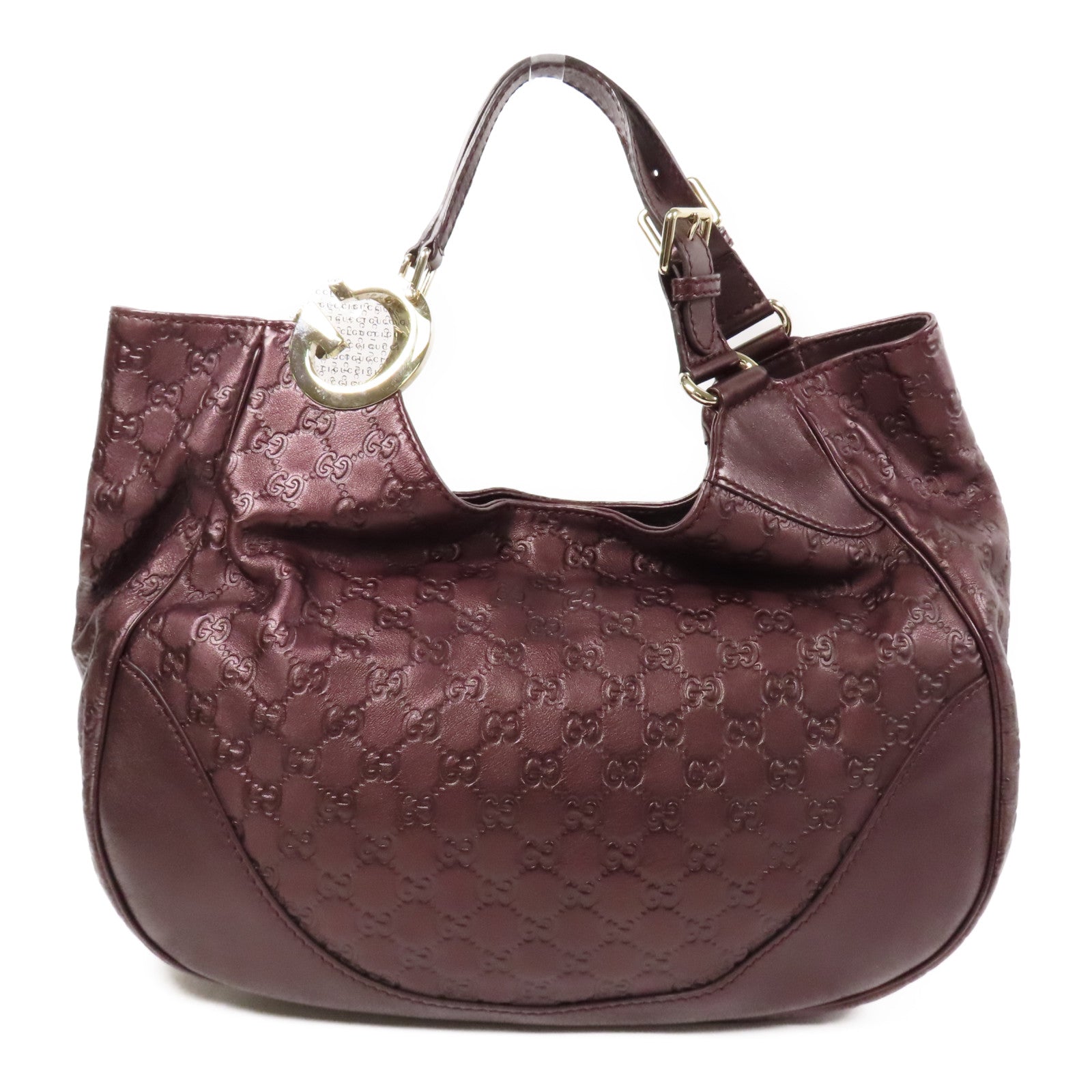 GUCCI GG GHW Guccissima Charlotte Shoulder Bag 203504 Leather Brown