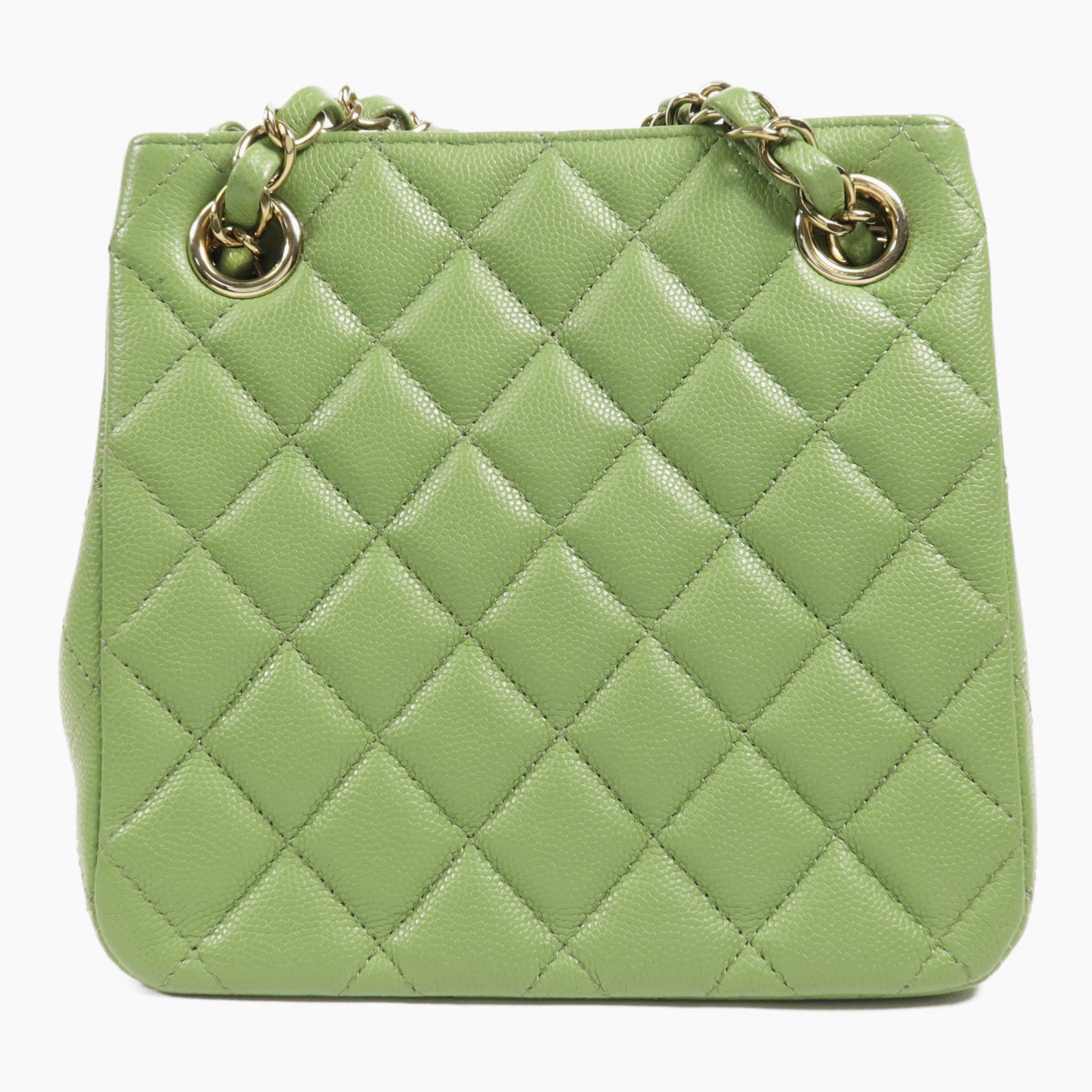 CHANEL 牛皮皮革Shoulder Bag金扣鏈帶肩背袋