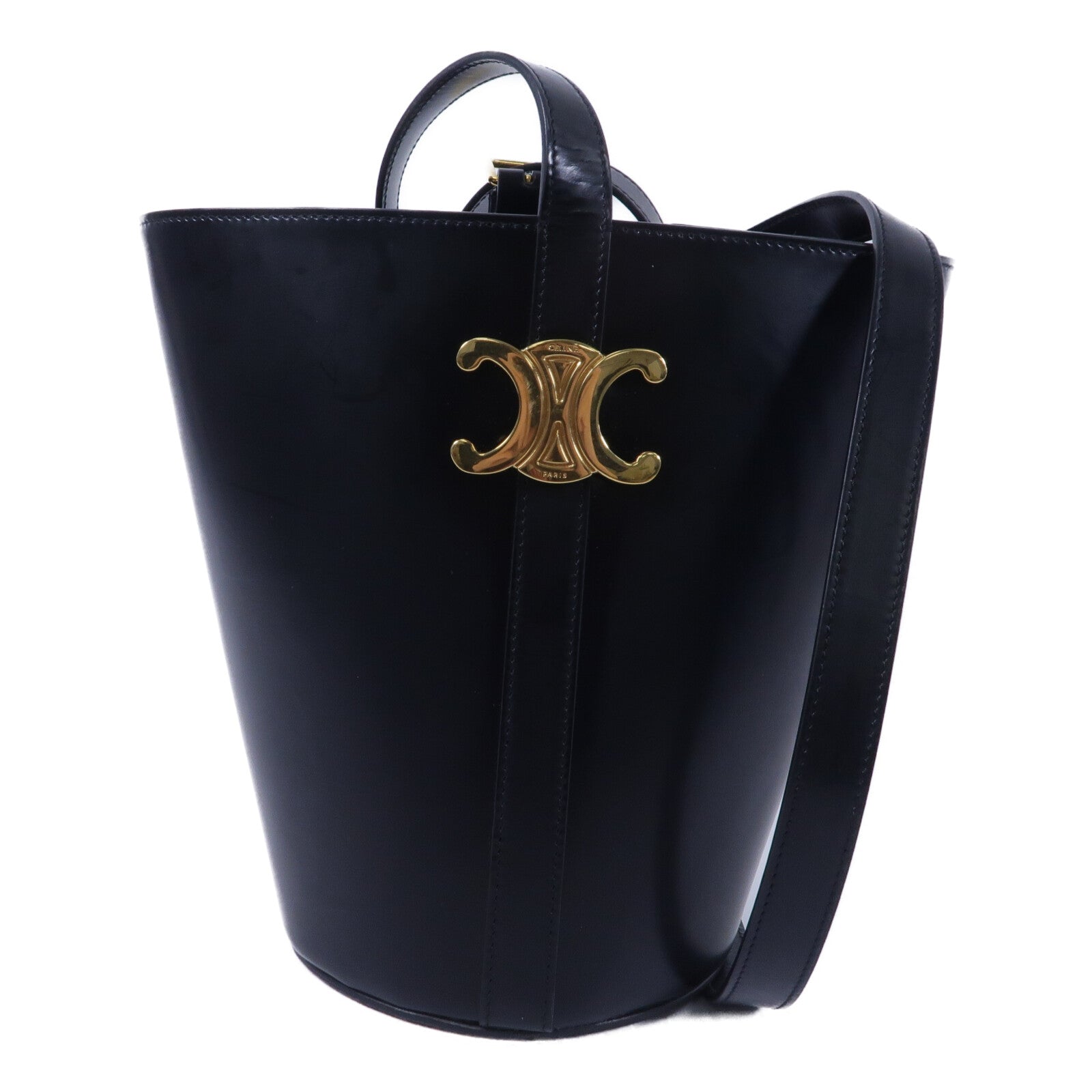 CELINE 牛皮皮革Bucket Triomohe肩背袋
