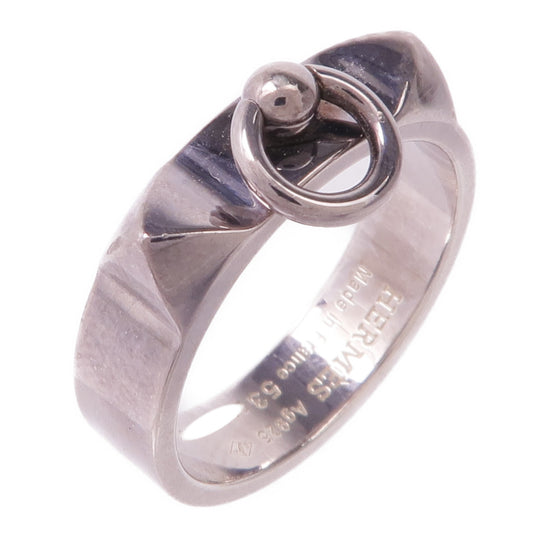 HERMES 925純銀Collier de chien Ring戒指Hermes#53/US#6.5