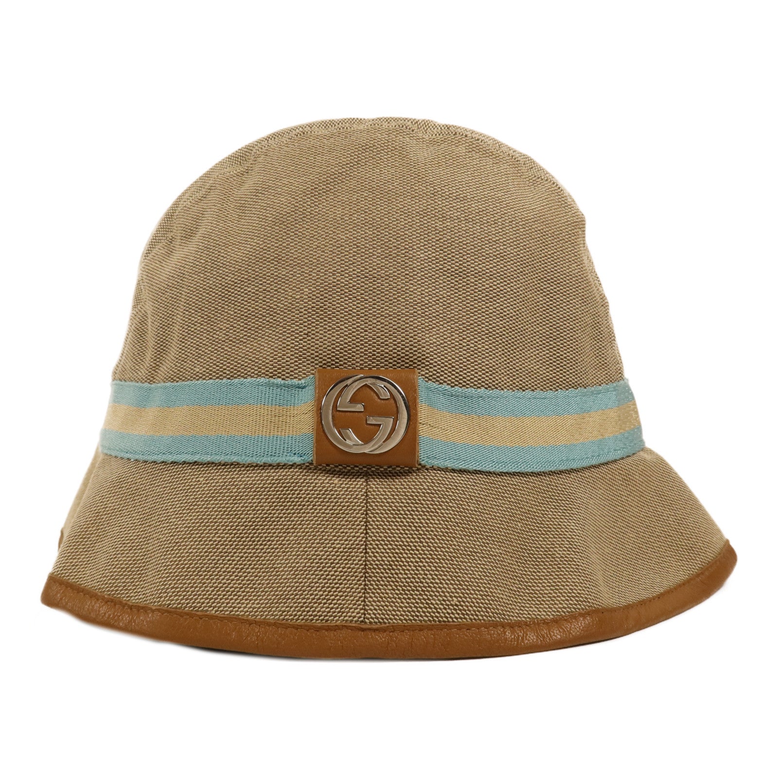 GUCCI 帆布Hat銀扣帽子