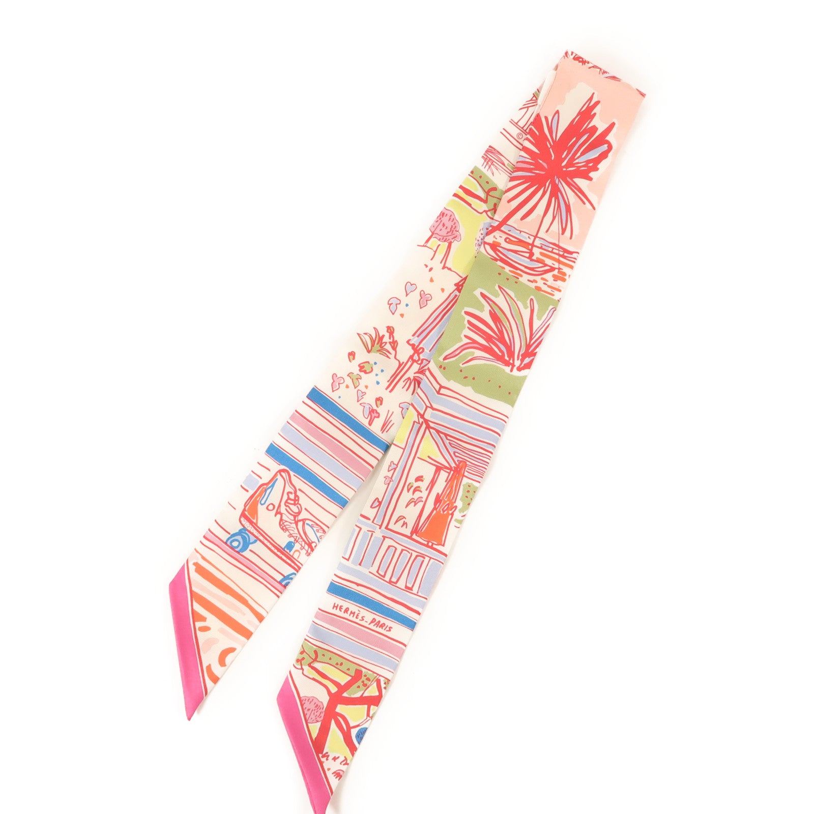 HERMES 絲質Twilly絲巾