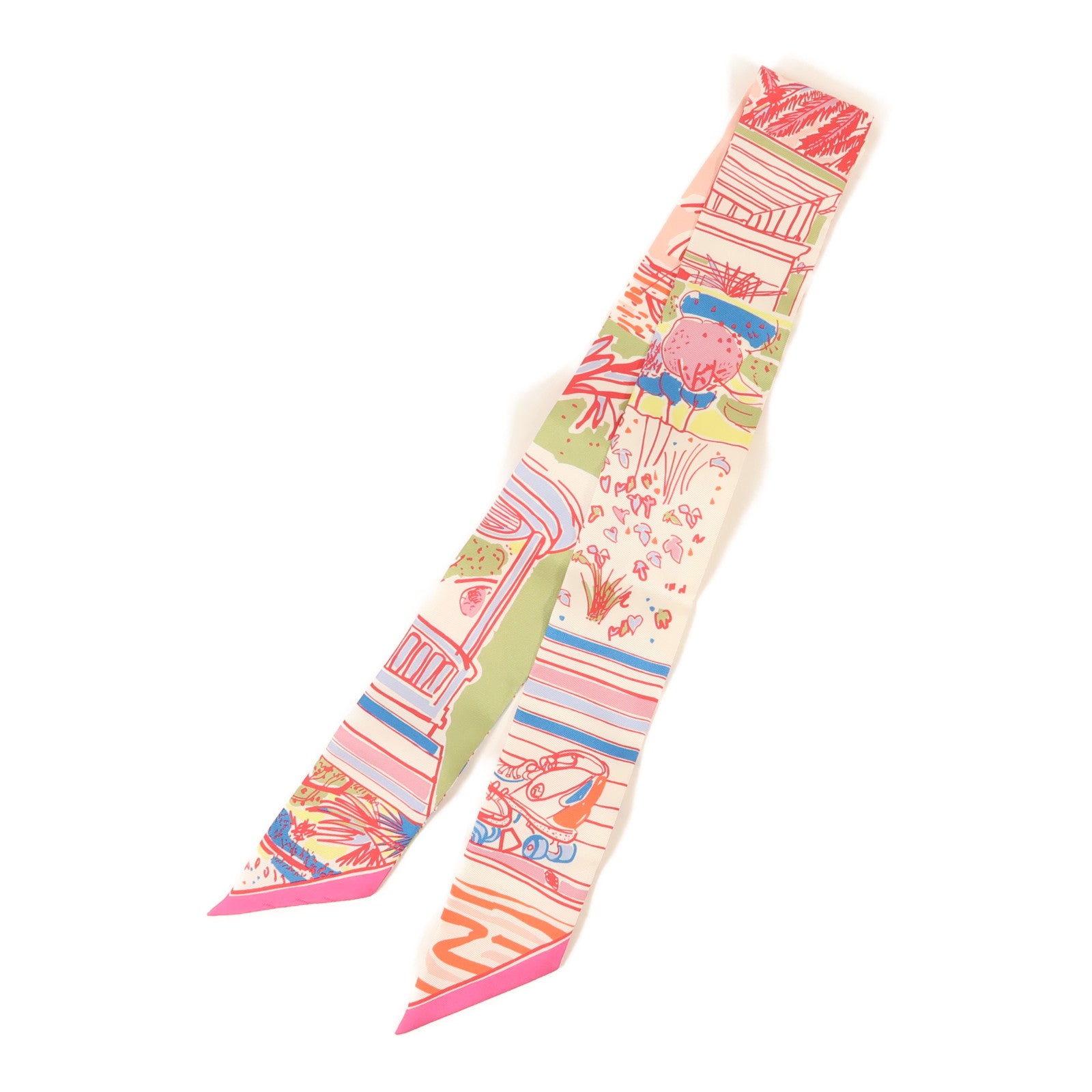 HERMES 絲質Twilly絲巾