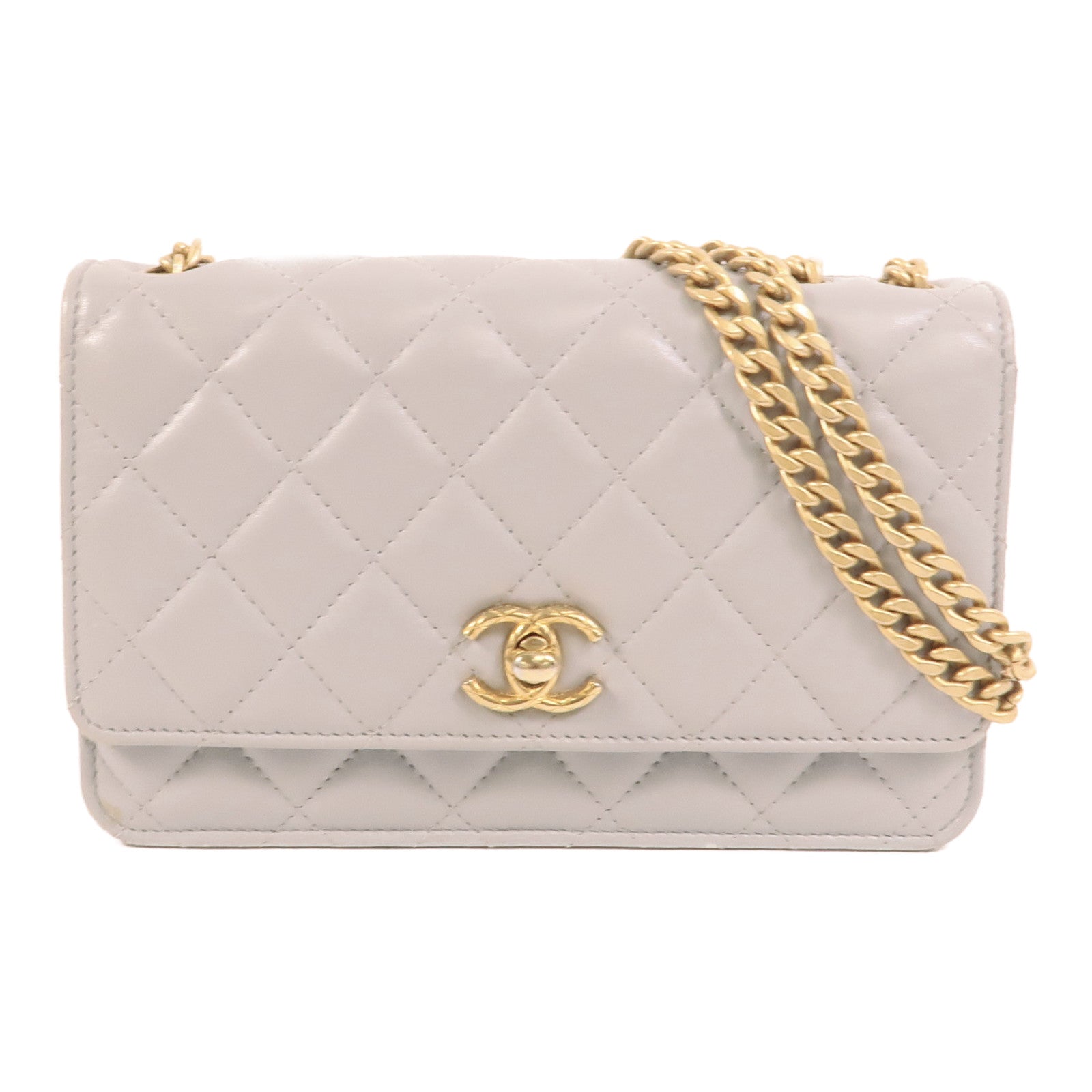 CHANEL 羊皮皮革WOC Wallet On Chain鏈帶肩背袋