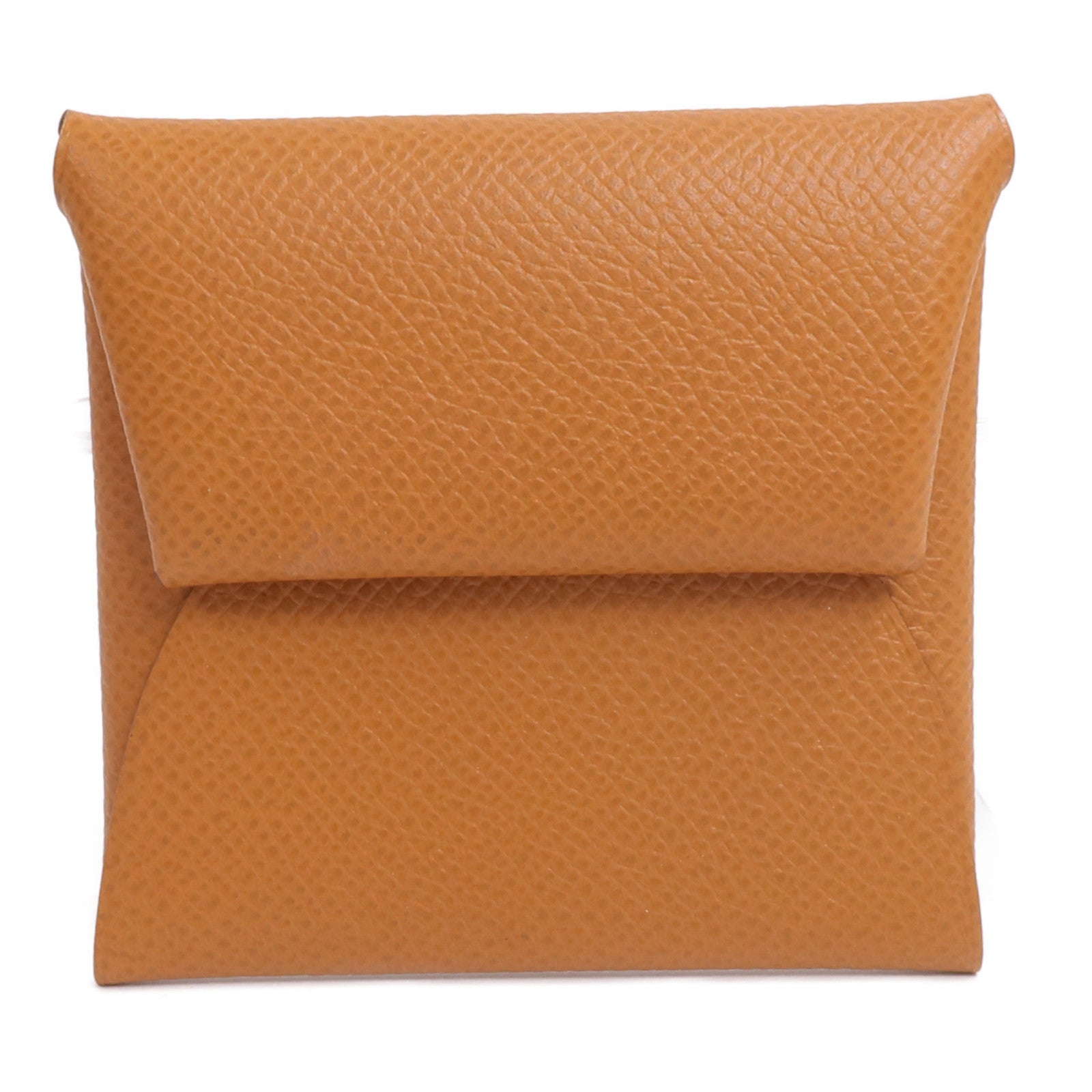 HERMES Epsom皮革Bastia零錢包Gold
