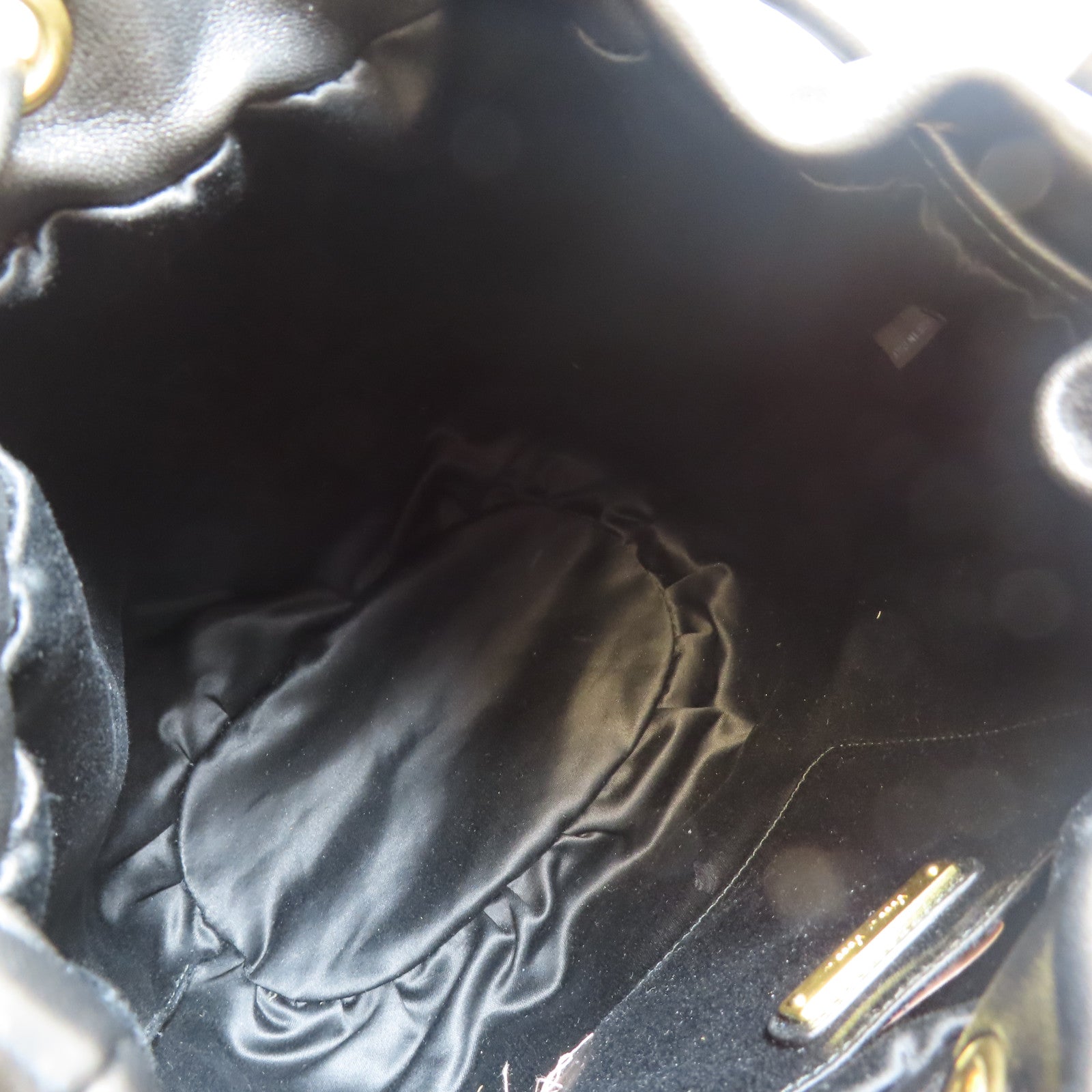 Miu Miu 羊皮皮革Shoulder Bag金扣手挽肩背兩用袋黑色