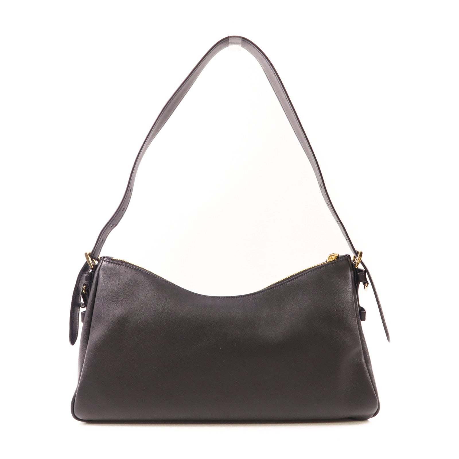 PRADA GHW Aimee Shoulder Bag Black Leather 1BC231 2CYS.F0002