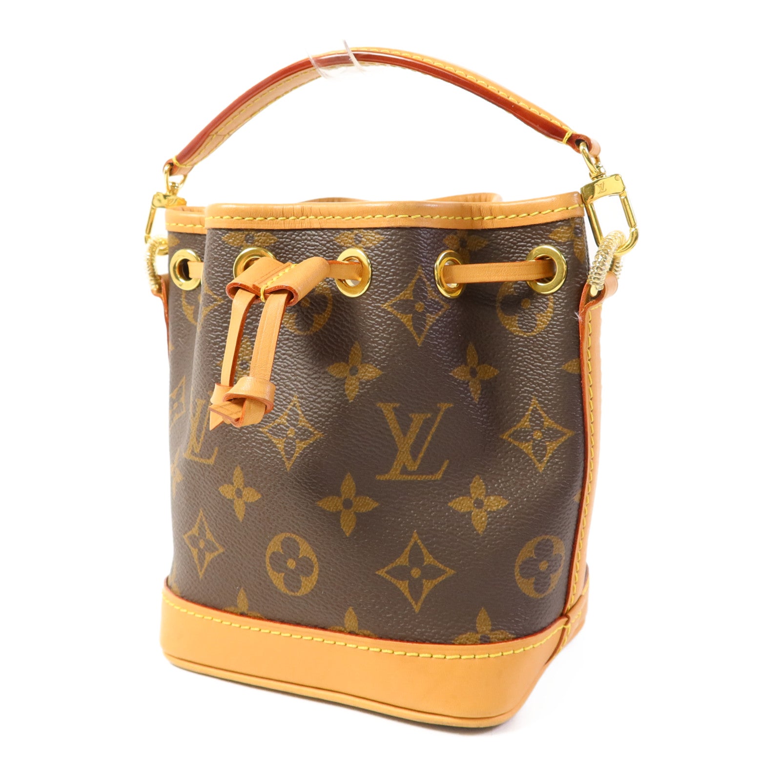 LOUIS VUITTON Monogram Nano Noe金扣手挽肩背兩用袋