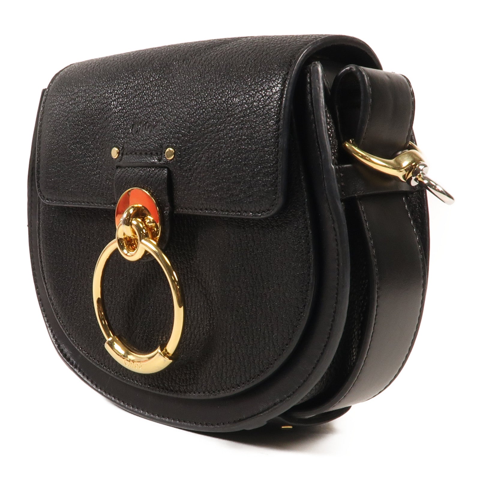 Chloe 牛皮皮革Tess金扣肩背袋
