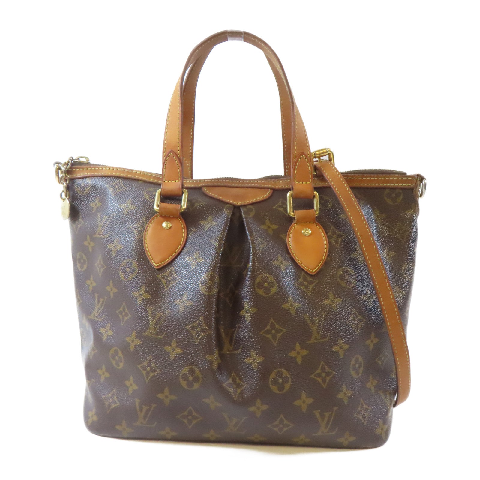 LOUIS VUITTON 【激減優惠】Monogram Palermo金扣手挽肩背兩用袋啡色