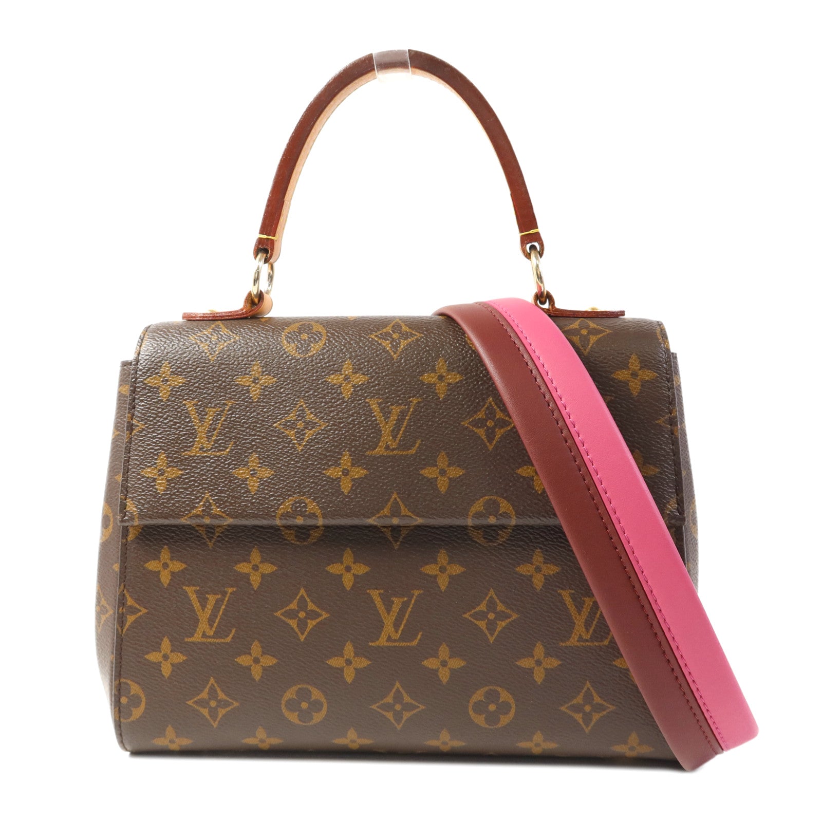 LOUIS VUITTON Monogram Cluny BB金扣手挽肩背兩用袋