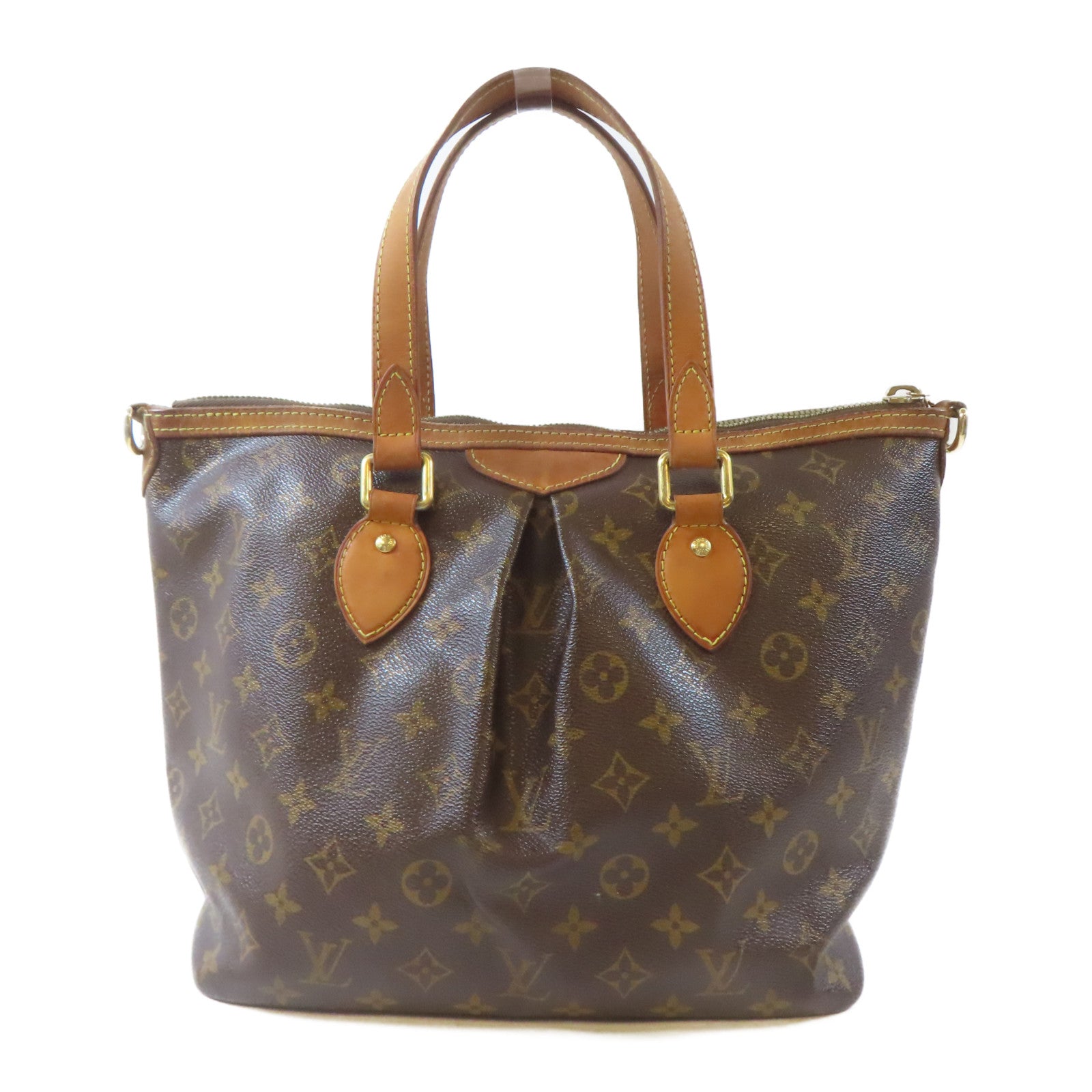 LOUIS VUITTON 【激減優惠】Monogram Palermo金扣手挽肩背兩用袋啡色