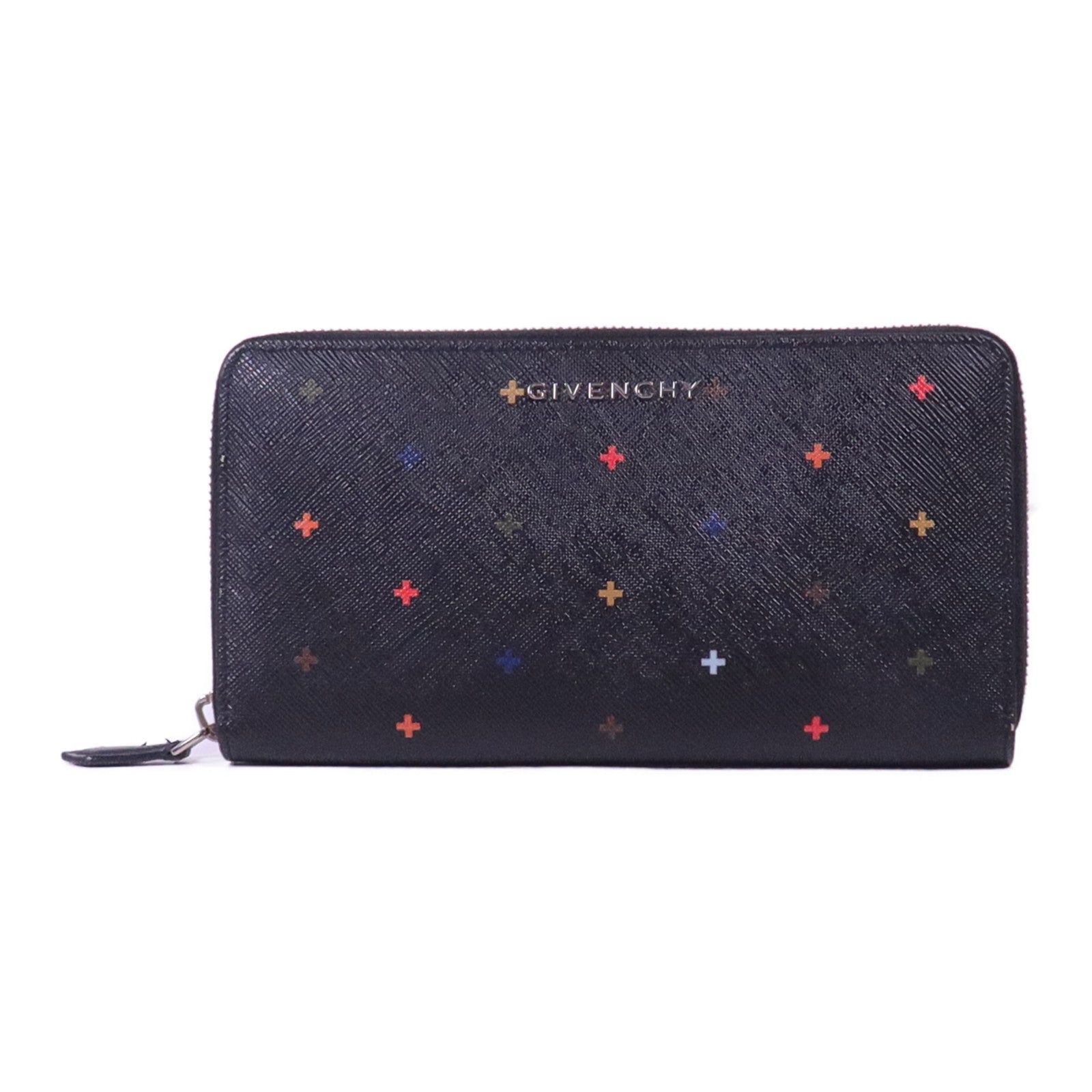 GIVENCHY 塗層帆布Long Wallet銀扣長錢包